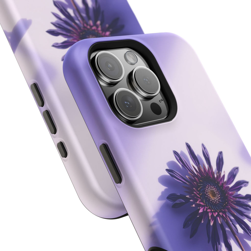 iPhone Indigo And Violet Dried Flower Flat Lay Soft iPhone Finish · iPhone Case