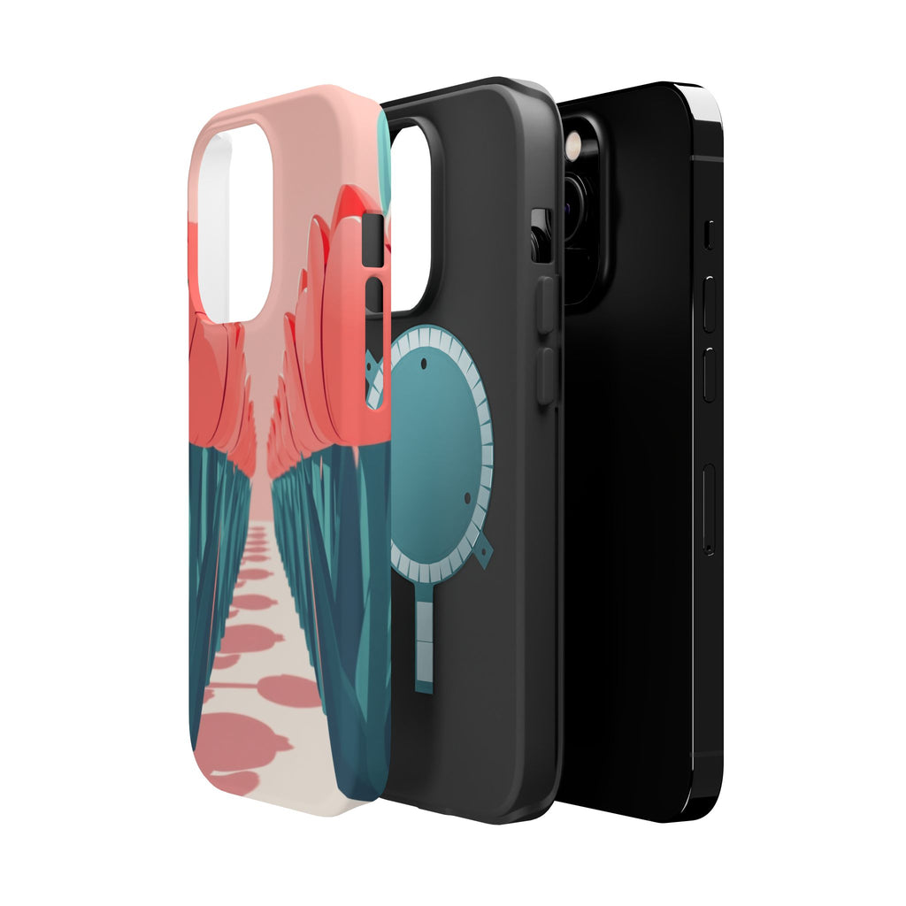iPhone Tulip Row Pastel Kawaii Slim Everyday Designer Case · iPhone Case