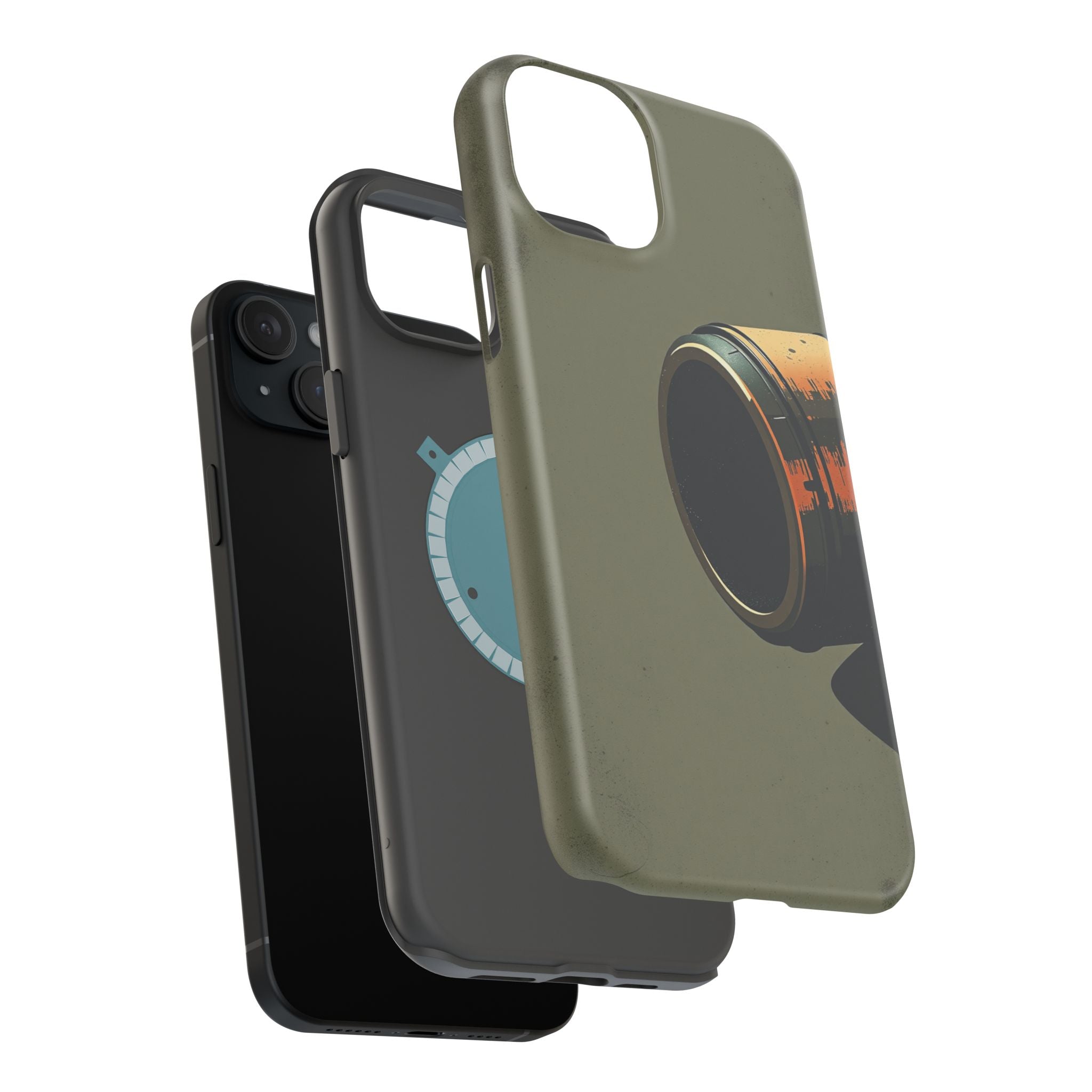 iPhone Charcoal And Copper Vintage Postcard Slim Everyday Designer Case · iPhone