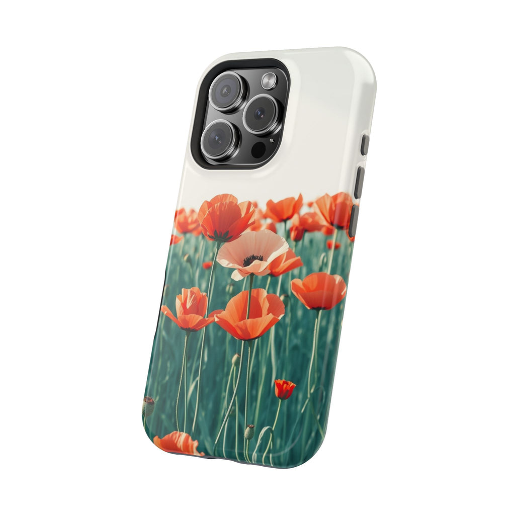iPhone Mint And Blush Poppy Field 10 Slim Everyday Designer Case · iPhone Case