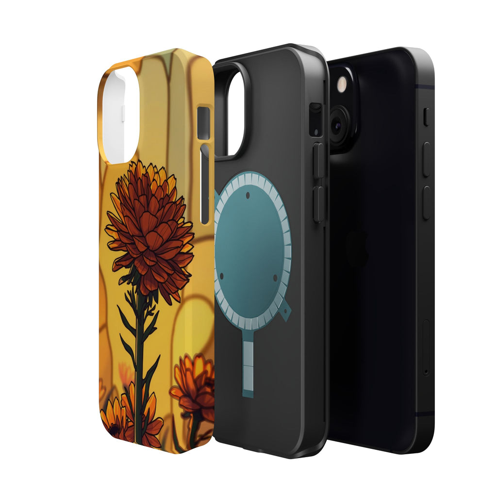 iPhone Sunset Amber And Peach Ranunculus Stack Soft iPhone Finish · iPhone Case