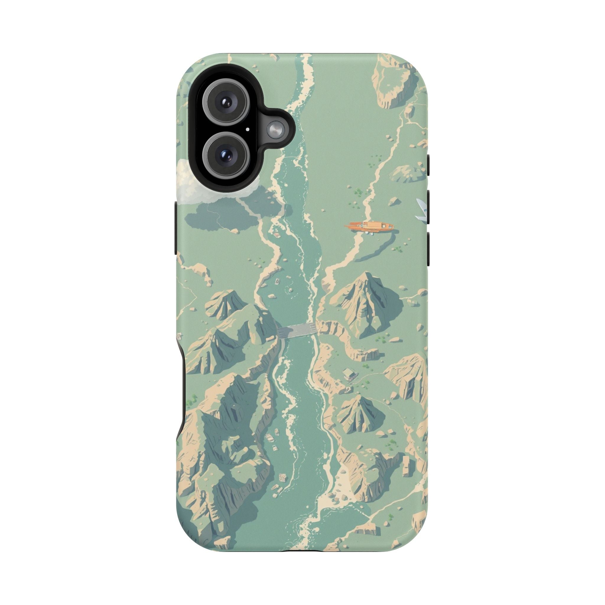 iPhone River Delta Aerial Pixel Art -Bit Slim Everyday iPhone Designer · iPhone