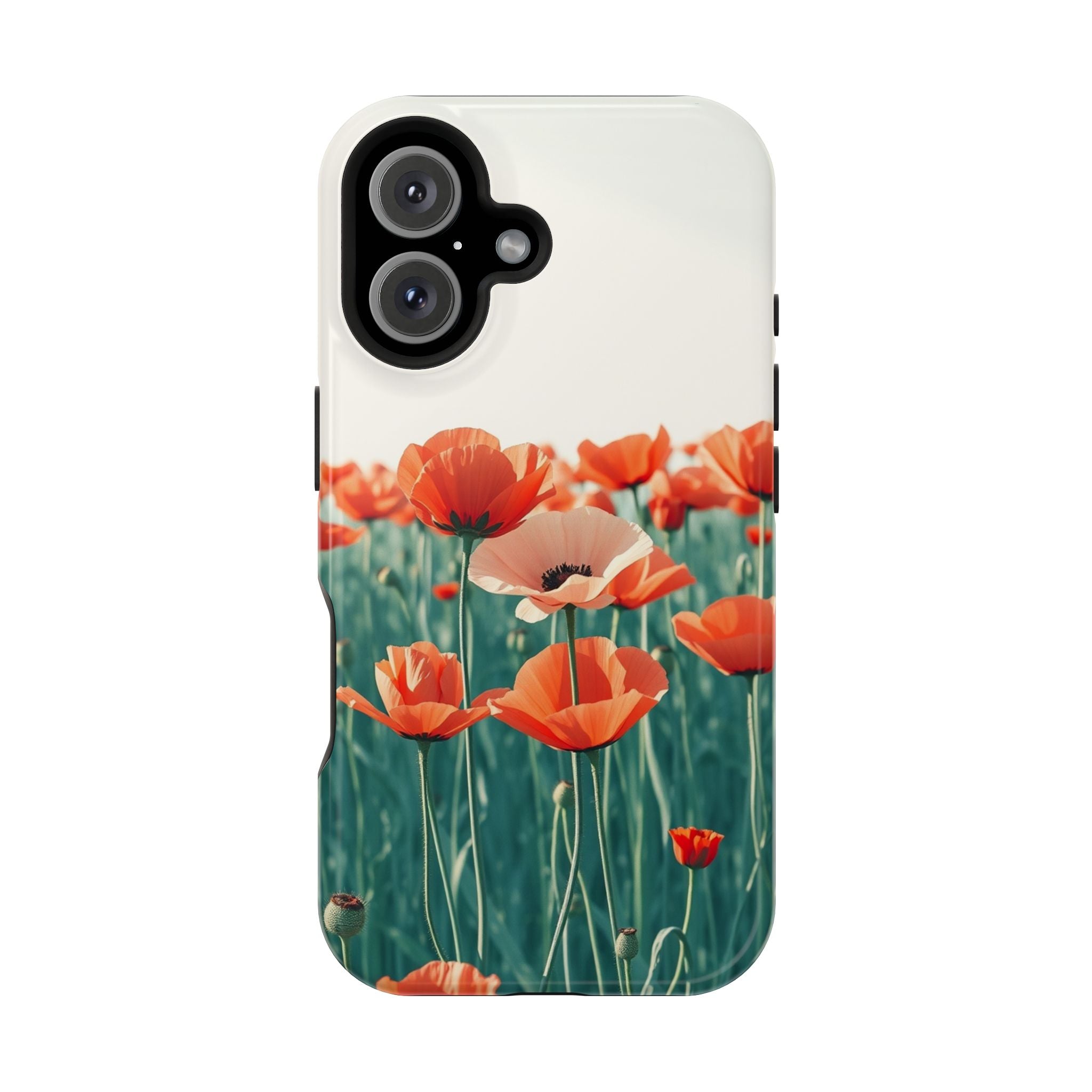 iPhone Mint And Blush Poppy Field 10 Slim Everyday Designer Case · iPhone Case