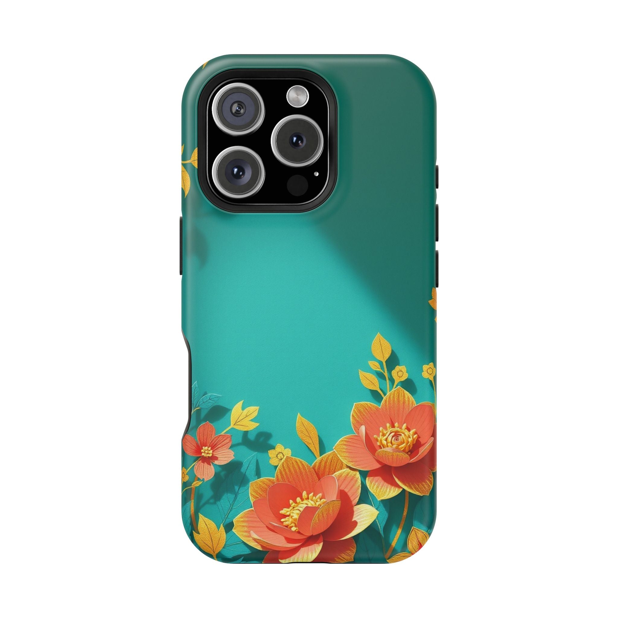 iPhone Floral Gold Foil Paper Cut Art Slim Everyday Designer Case · iPhone Case