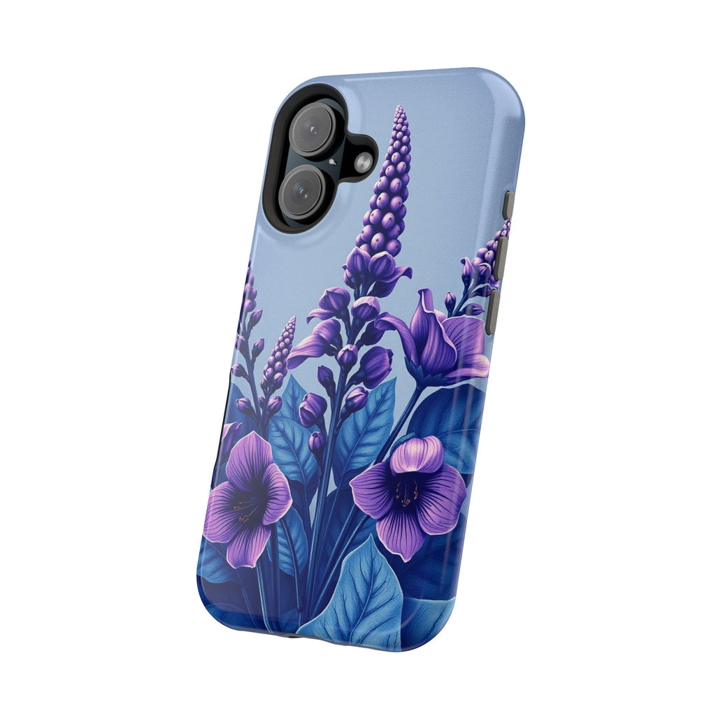 iPhone Indigo And Violet Botanical Illustration Soft iPhone Finish · iPhone Case