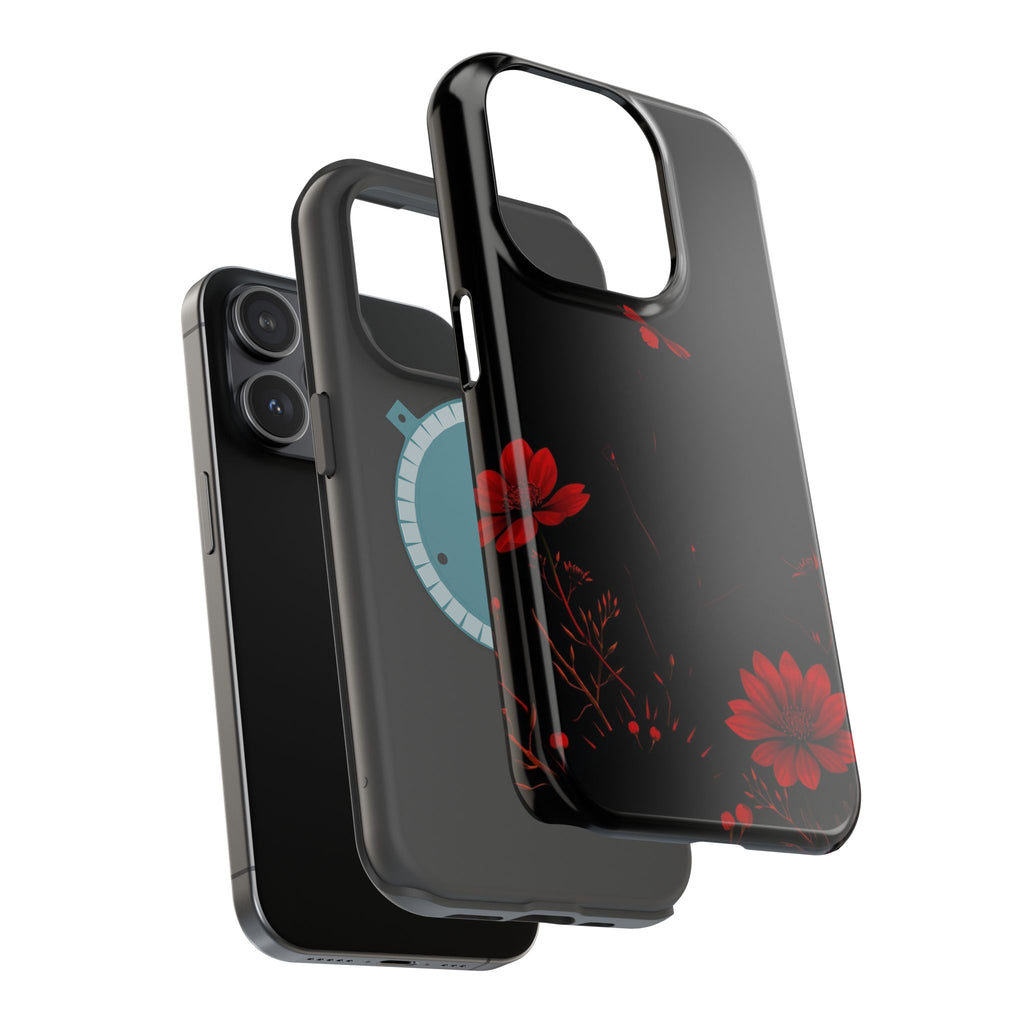 iPhone Black And Crimson Desert Flower Slim Everyday Designer Case · iPhone Case