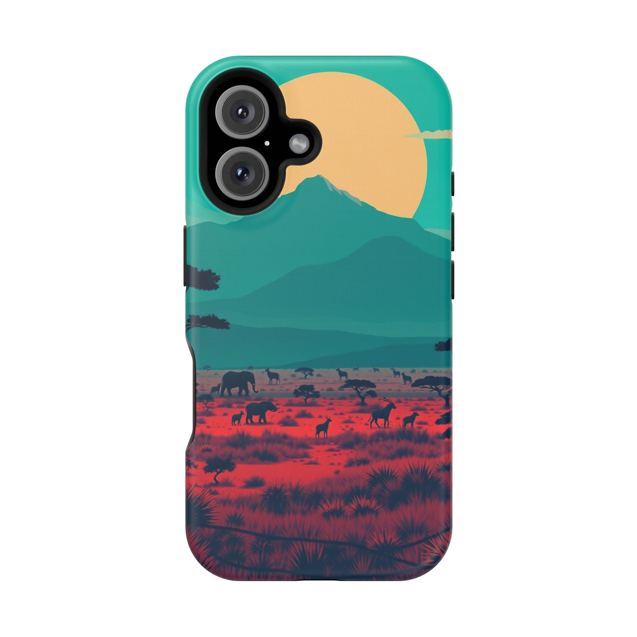 iPhone Savanna Horizon Vintage Retro Poster Slim iPhone Everyday · iPhone Case