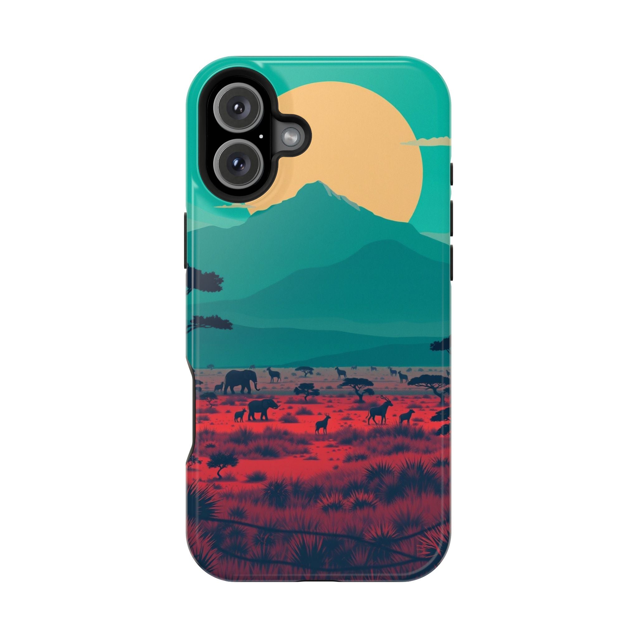 iPhone Savanna Horizon Vintage Retro Poster Slim iPhone Everyday · iPhone Case