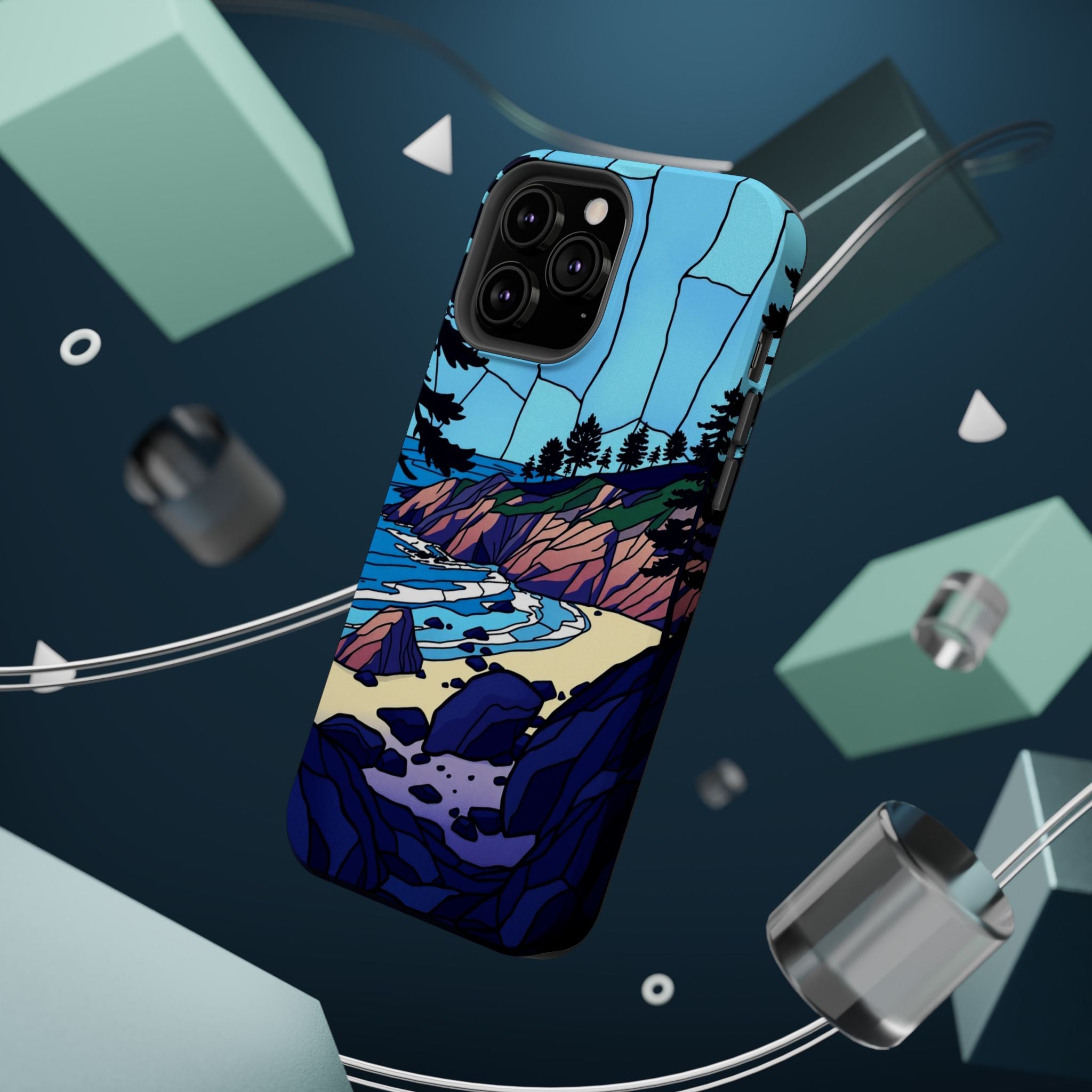 iPhone Indigo And Violet Pebble Beach Slim Everyday iPhone 11 Designer · iPhone