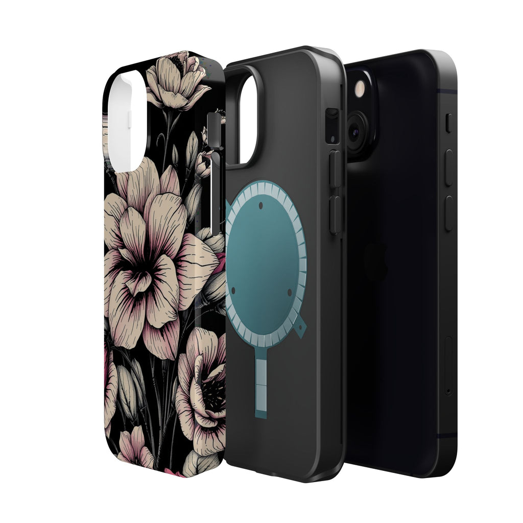iPhone Floral Dark Academia Gothic Ink Slim Everyday Designer Case · iPhone Case
