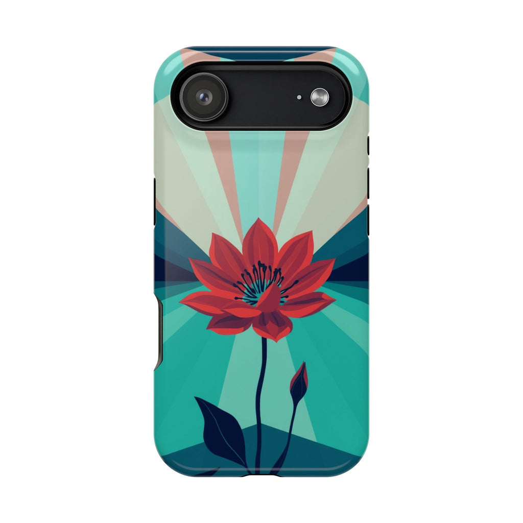 iPhone Teal And Coral Night Bloomer Slim Everyday Designer Case · iPhone Case