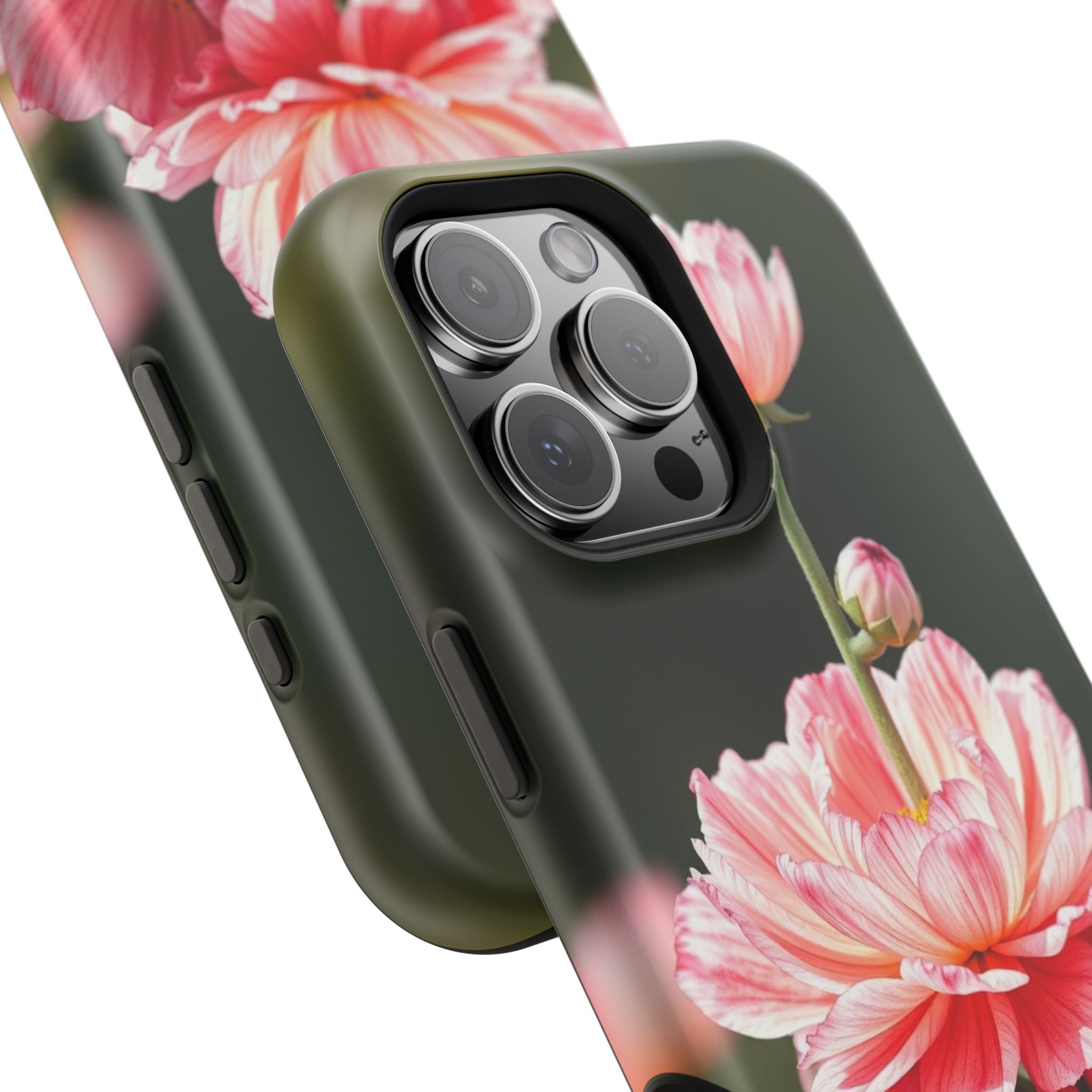 iPhone Ranunculus Stack Vibrant Watercolor Slim Snap Case · iPhone Case