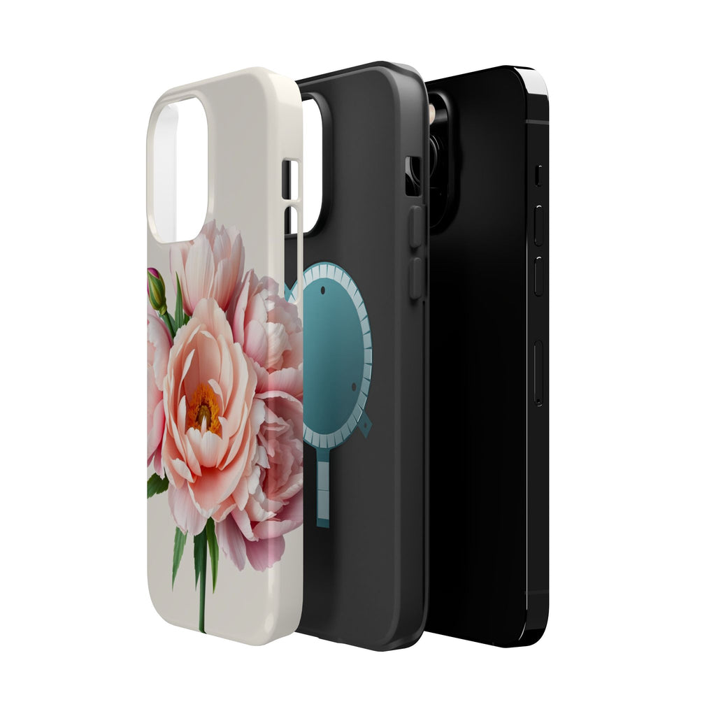 iPhone Serene Peony Bouquet Design Bold Modern Everyday Snap Case · iPhone Case