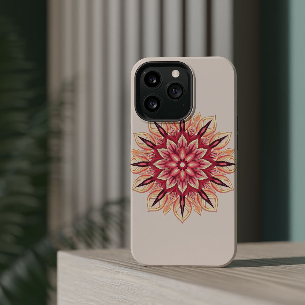 iPhone Floral Mandala Pixel Art -Bit Slim Everyday Designer Case · iPhone Case