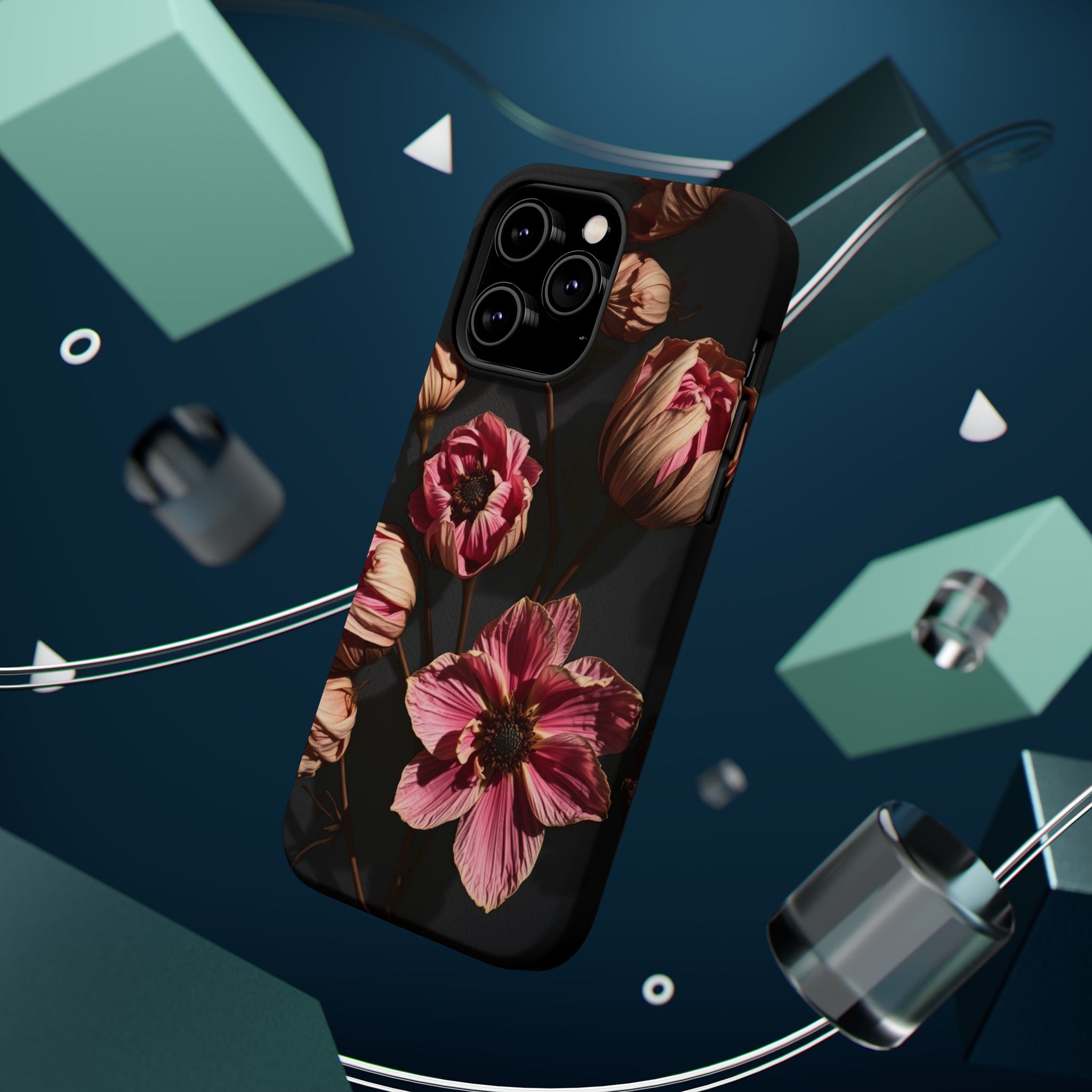 iPhone Dried Flower Flat Lay Electric Art Slim Snap Case · iPhone Case