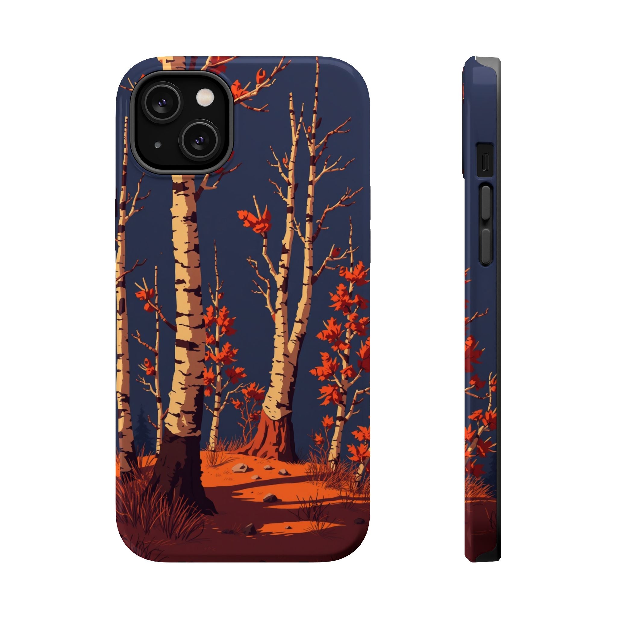iPhone Birch Grove Pixel Art -Bit Bold Modern Everyday Snap Case · iPhone Case