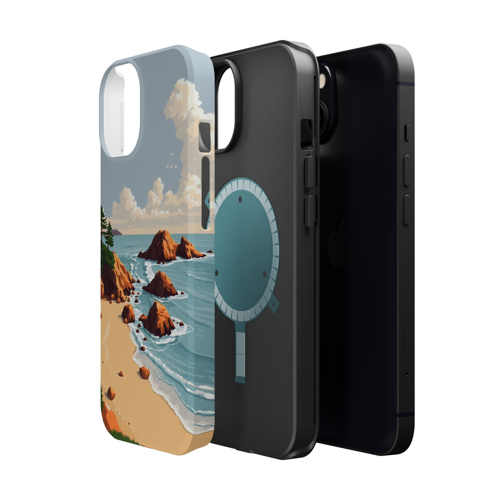 iPhone Mustard And Rust Pebble Beach Slim Everyday Designer Case · iPhone Case