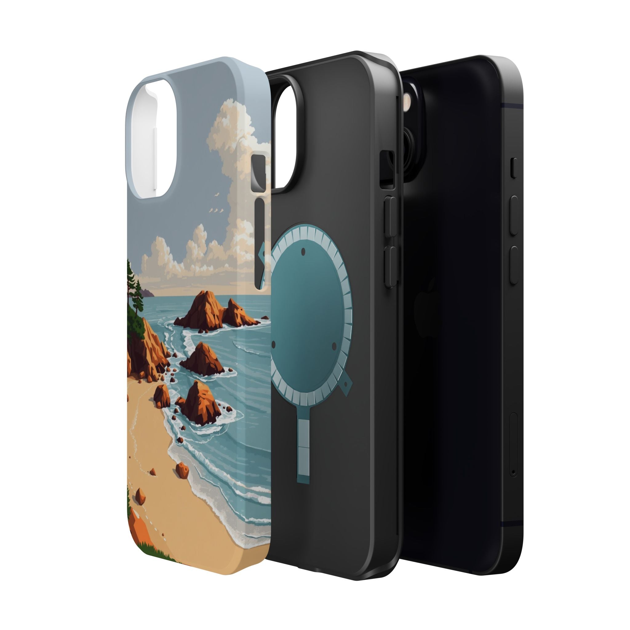 iPhone Mustard And Rust Pebble Beach Slim Everyday Designer Case · iPhone Case
