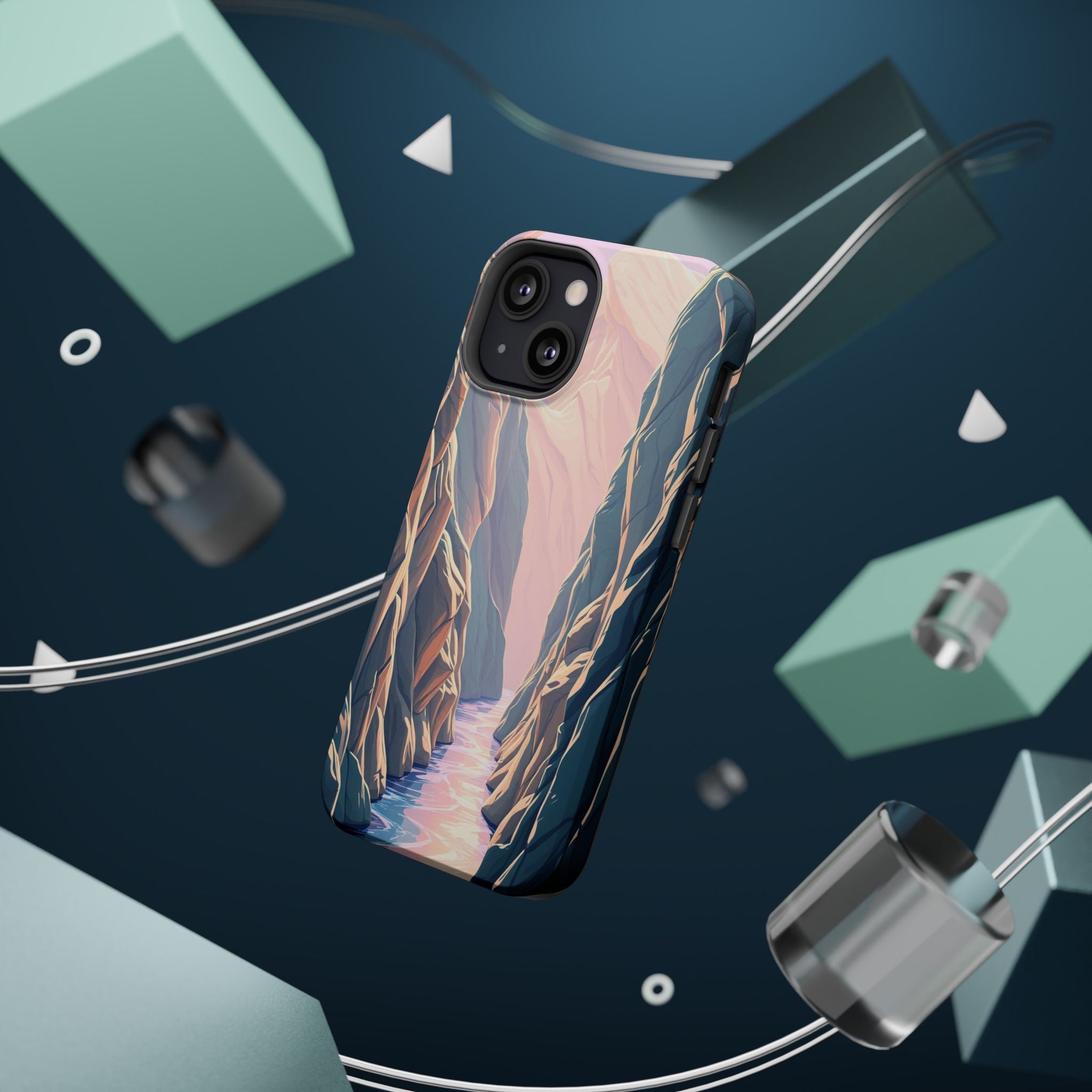 iPhone Sage And Ivory River Canyon Bold Modern Everyday Snap Case · iPhone Case