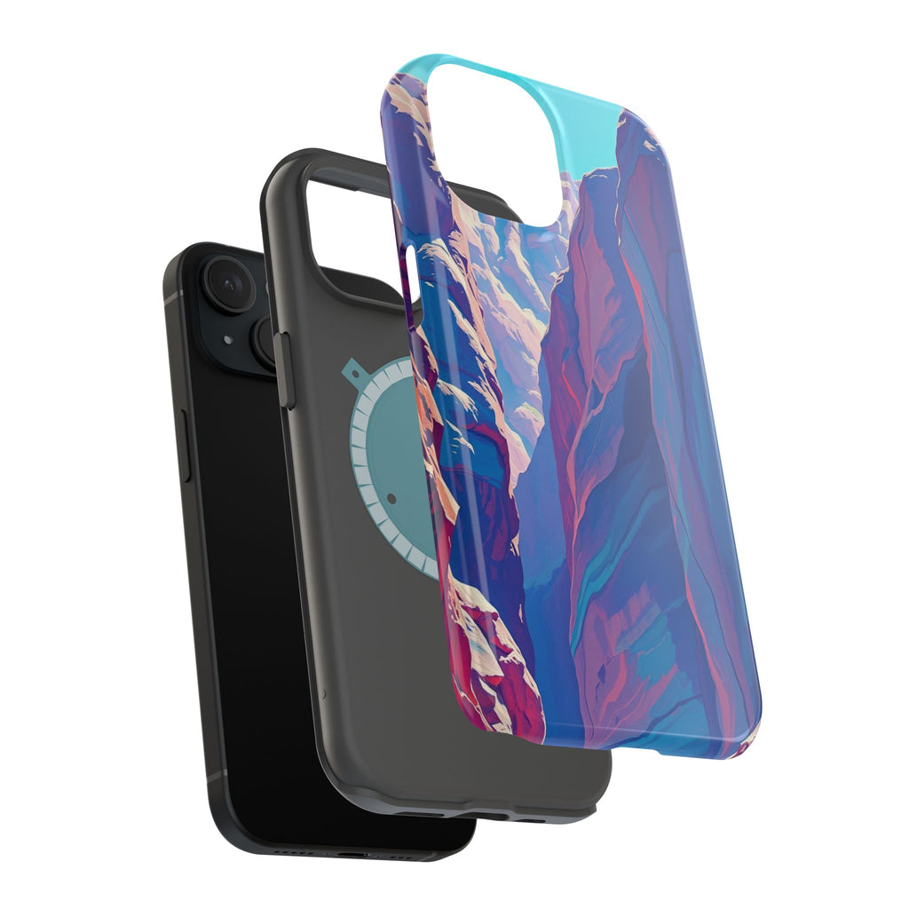 iPhone Cyan And Magenta Canyon Wall Slim Everyday Designer Case · iPhone Case