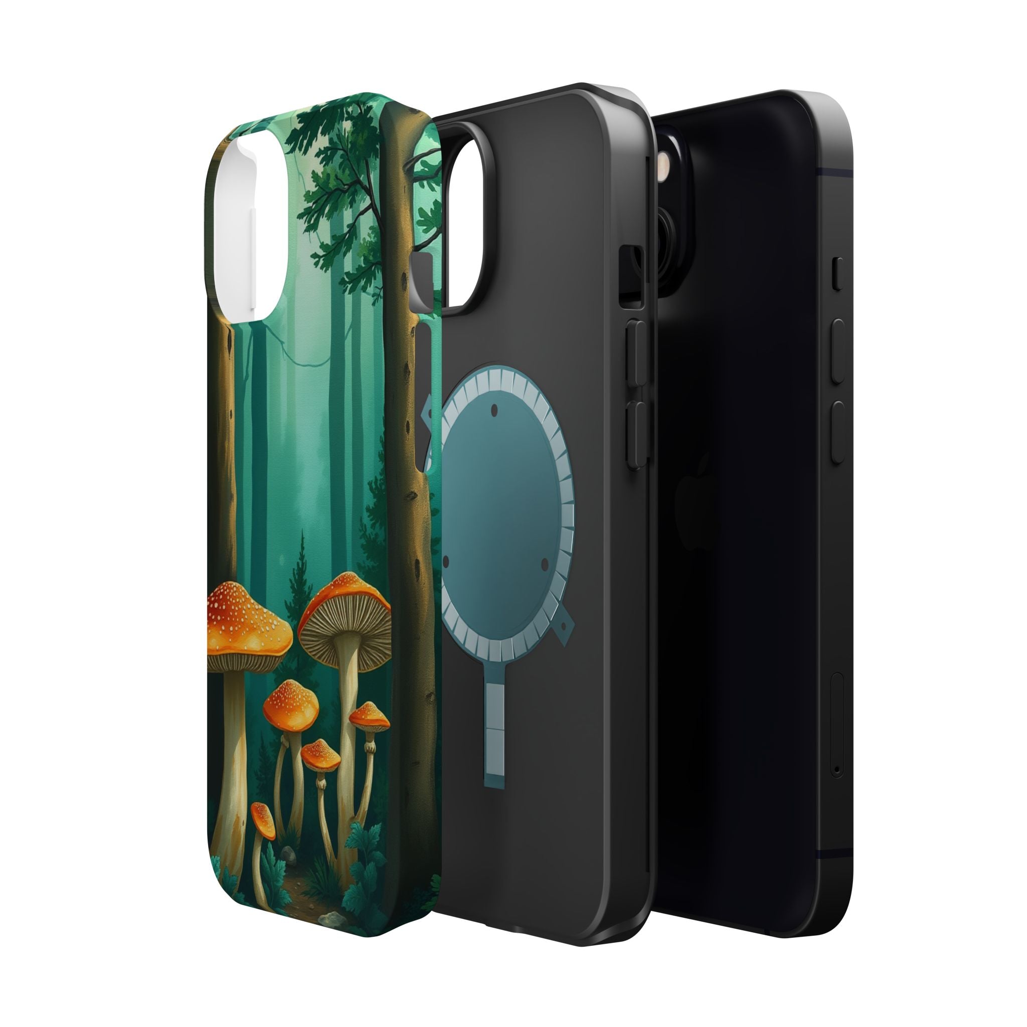 iPhone Mushroom Forest Oil Painting Impressionist iPhone Clean Minimal · iPhone