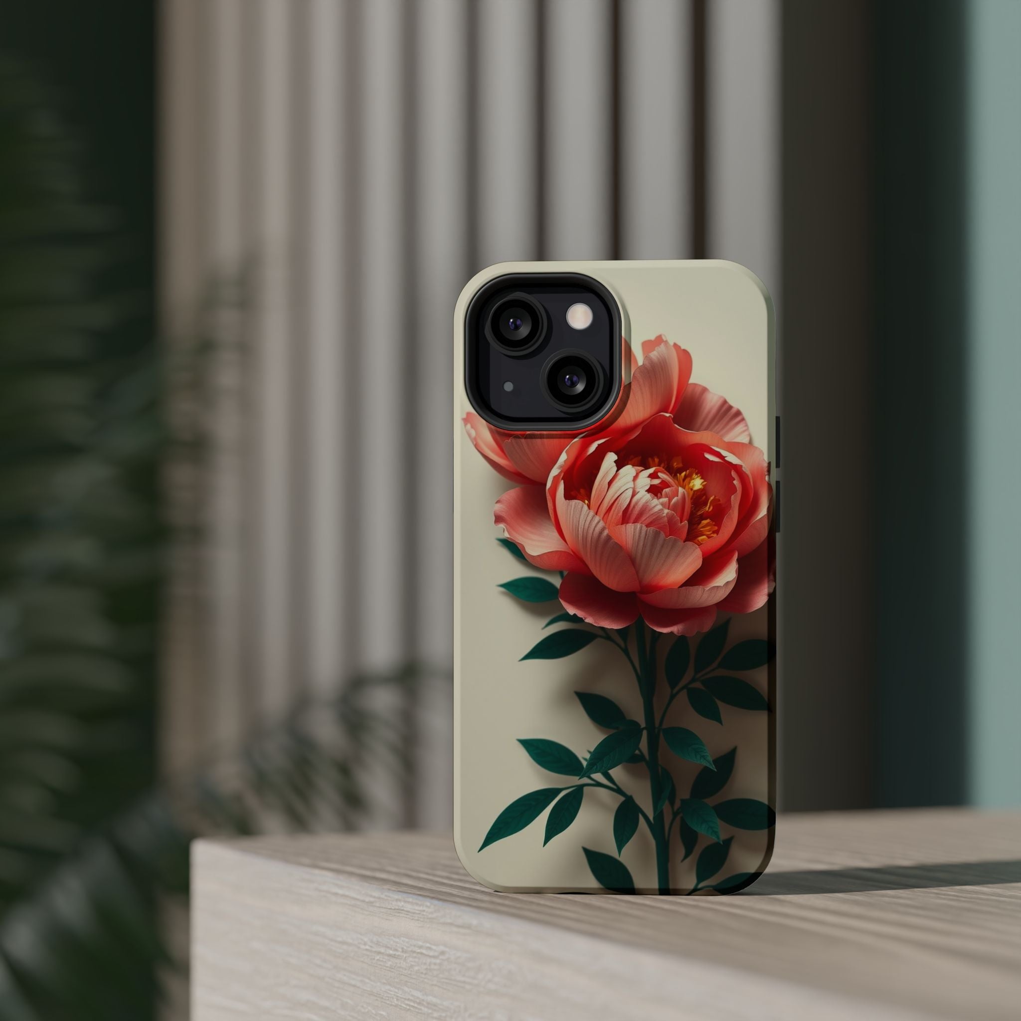 iPhone Emerald Green And Gold Peony Bouquet Slim iPhone Everyday · iPhone Case