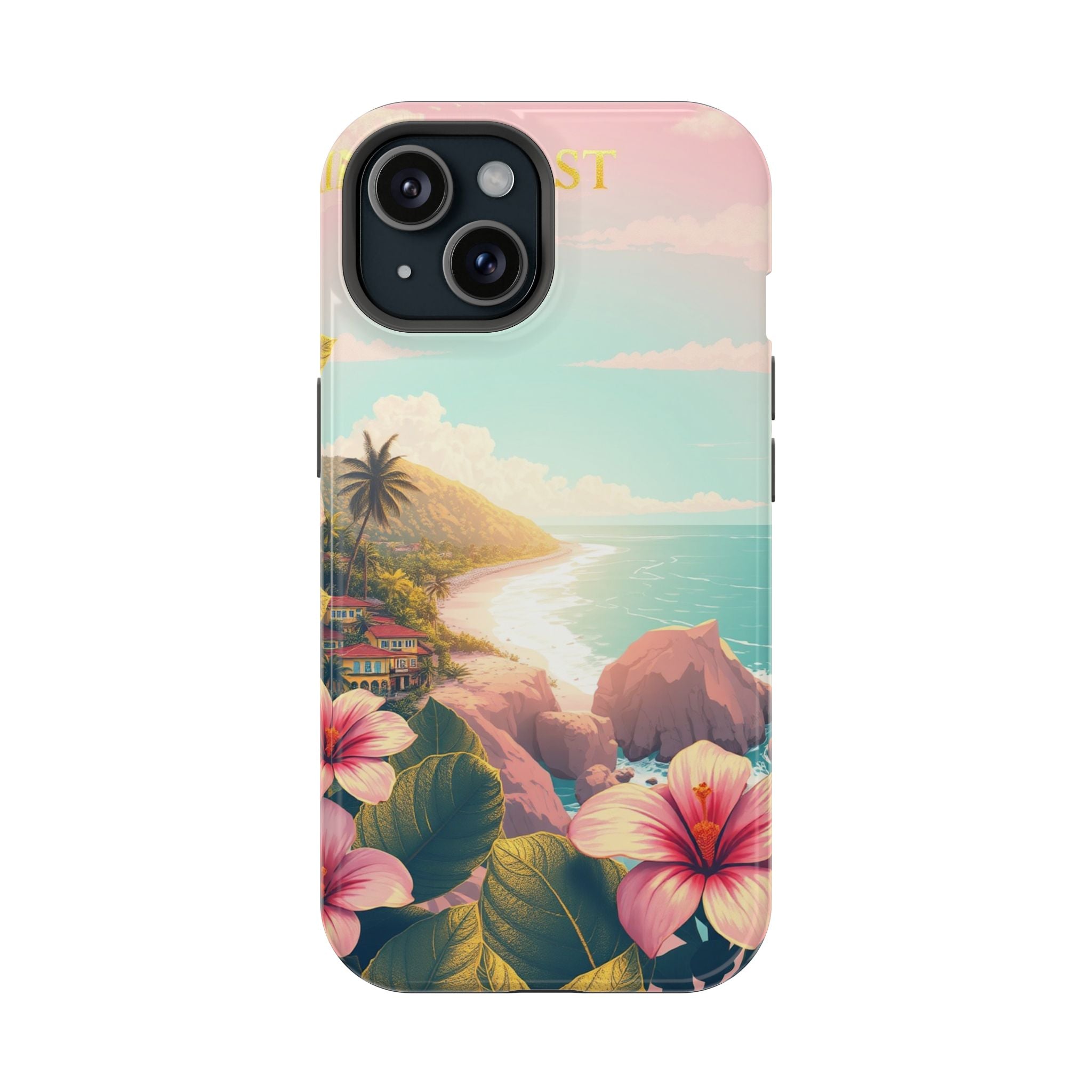iPhone Mint And Blush Hibiscus Coast Slim Everyday iPhone 14 Designer · iPhone C
