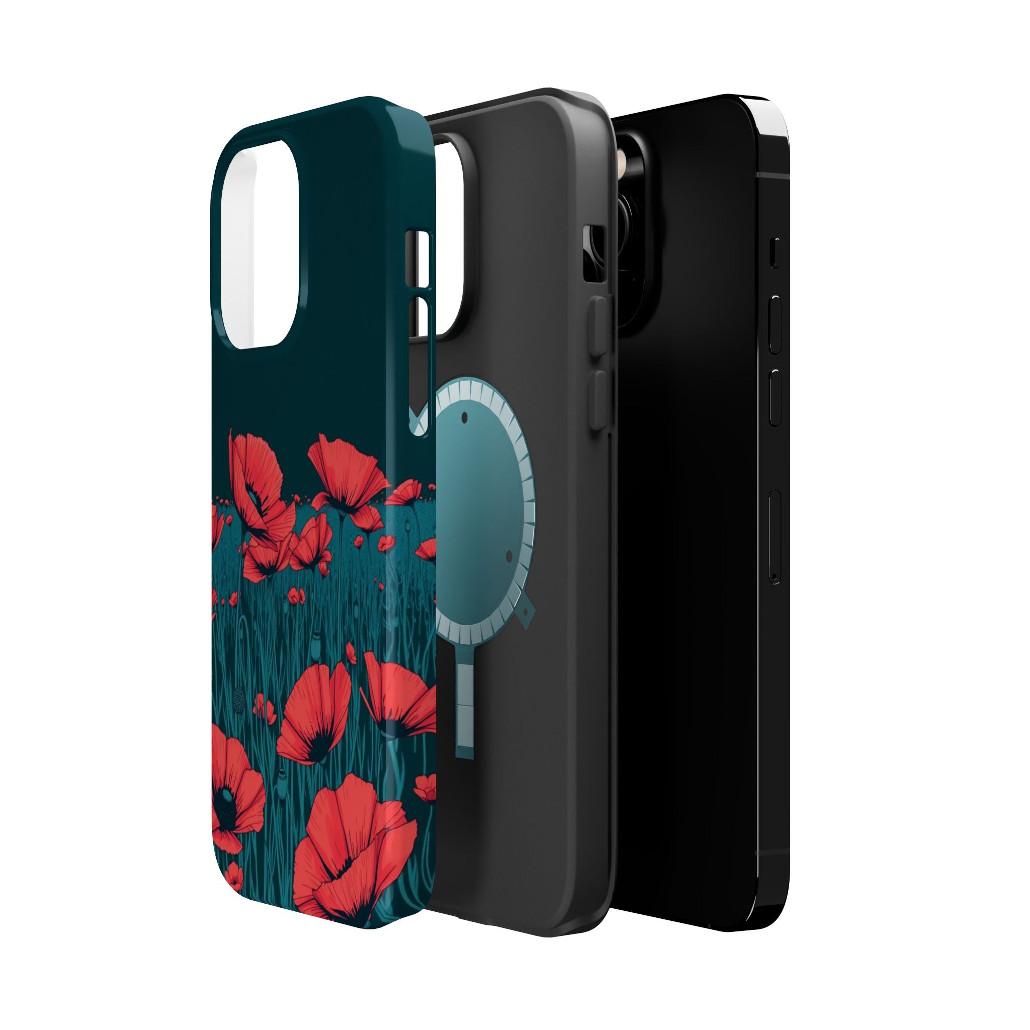 iPhone Poppy Field Dark Gothic Ink Clean Minimal Snap Cas Slim Snap Case · iPhon