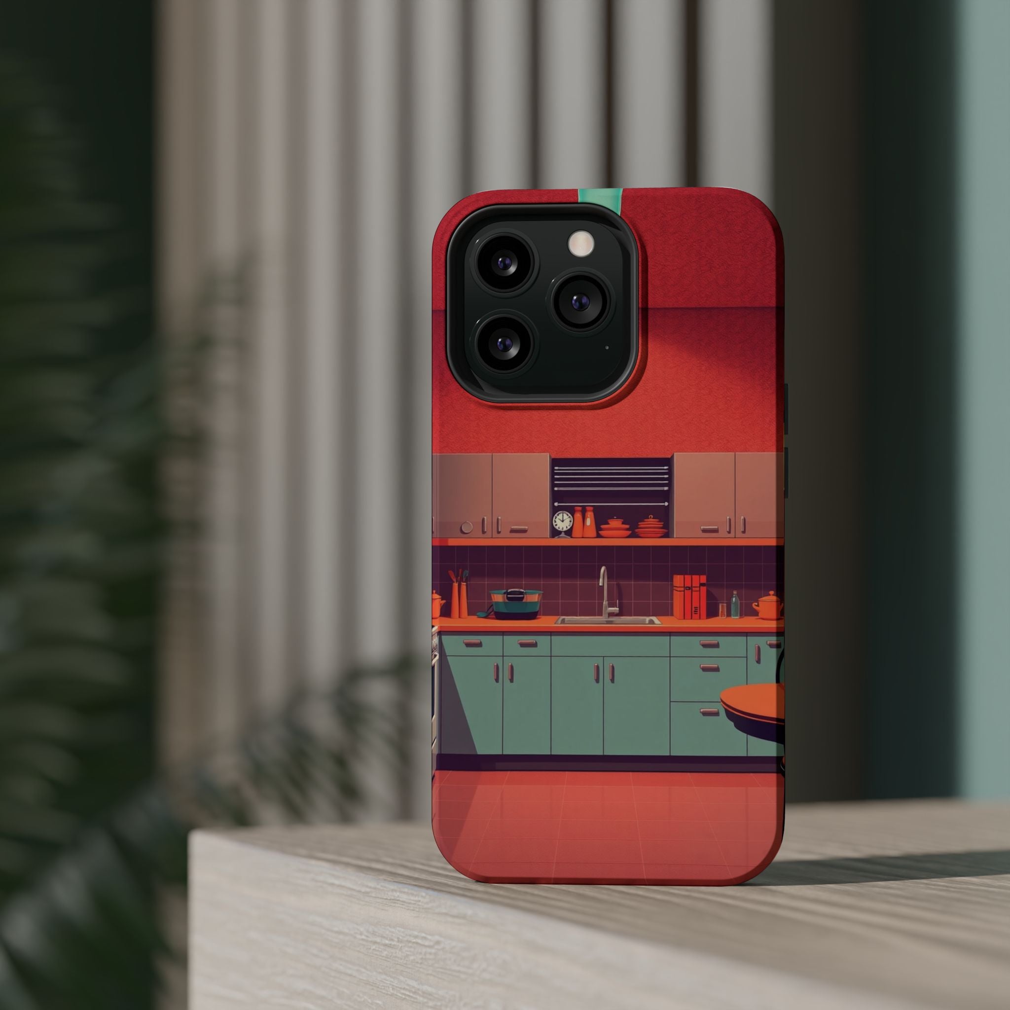 iPhone Earthy 1950s Kitchen Design Bold Modern Everyday Snap Case · iPhone Case