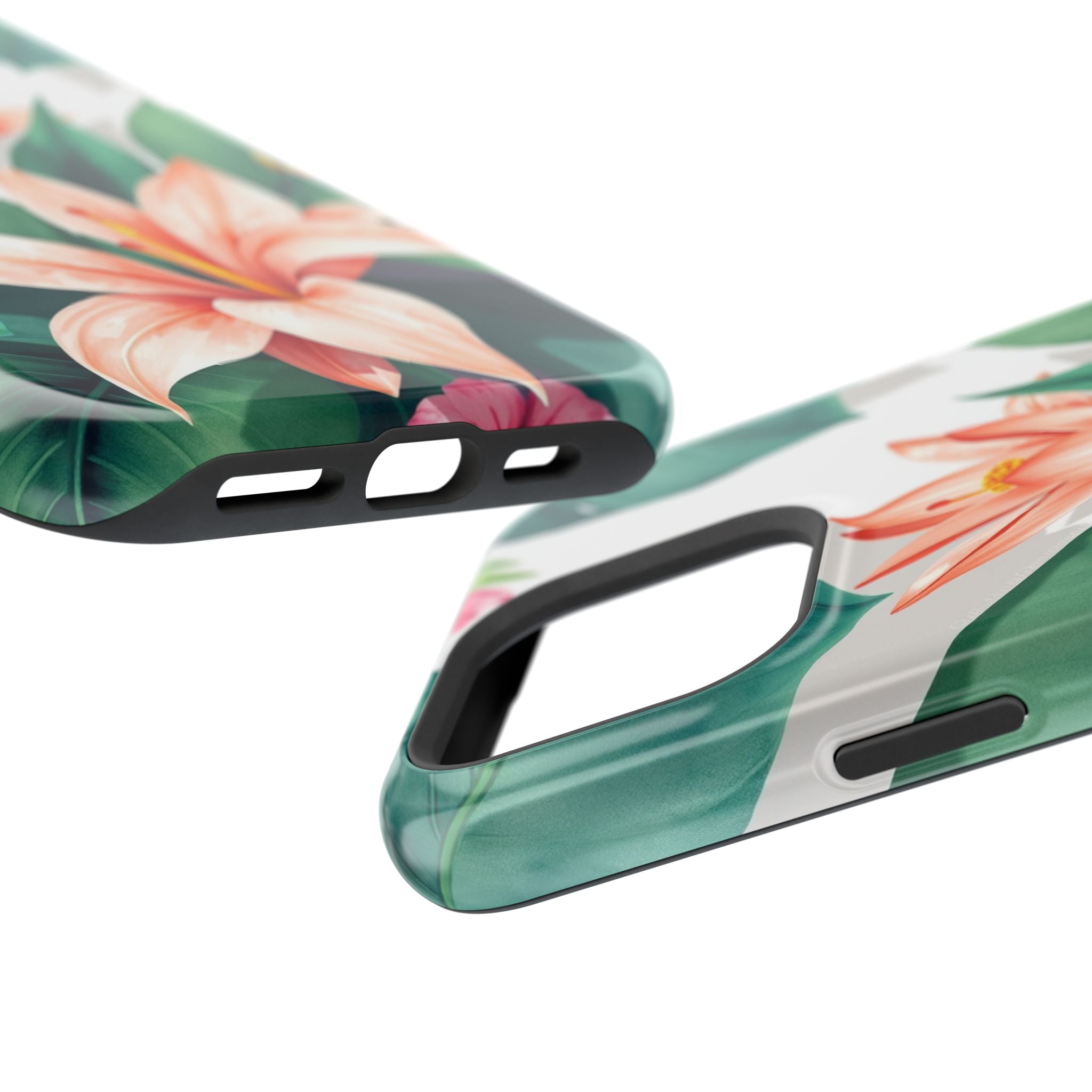 iPhone Tropical Bloom Sage And Ivory Slim Snap Case Gal · iPhone Case