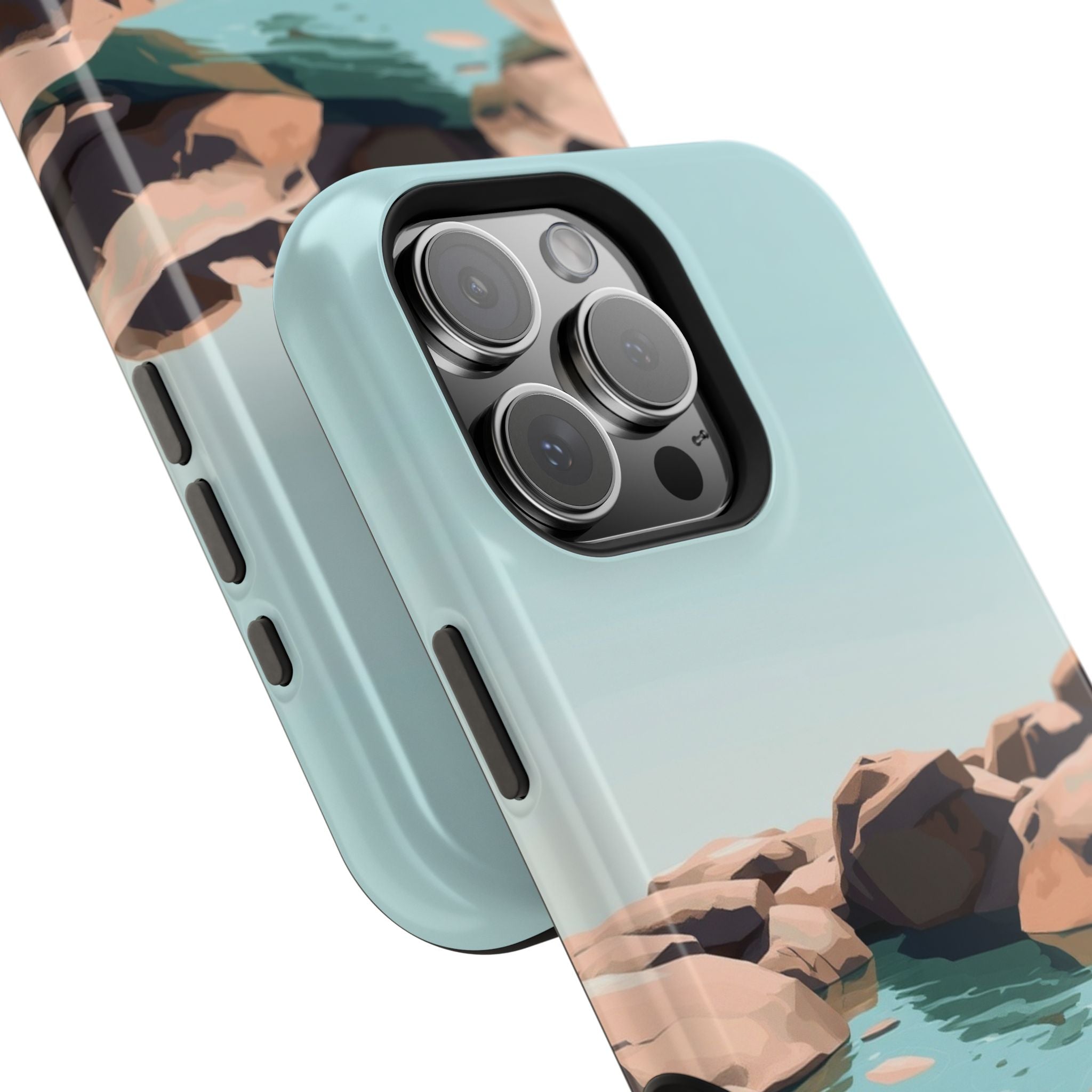 iPhone Tidal Pool Oil Painting Impressionist Slim iPhone Everyday · iPhone Case