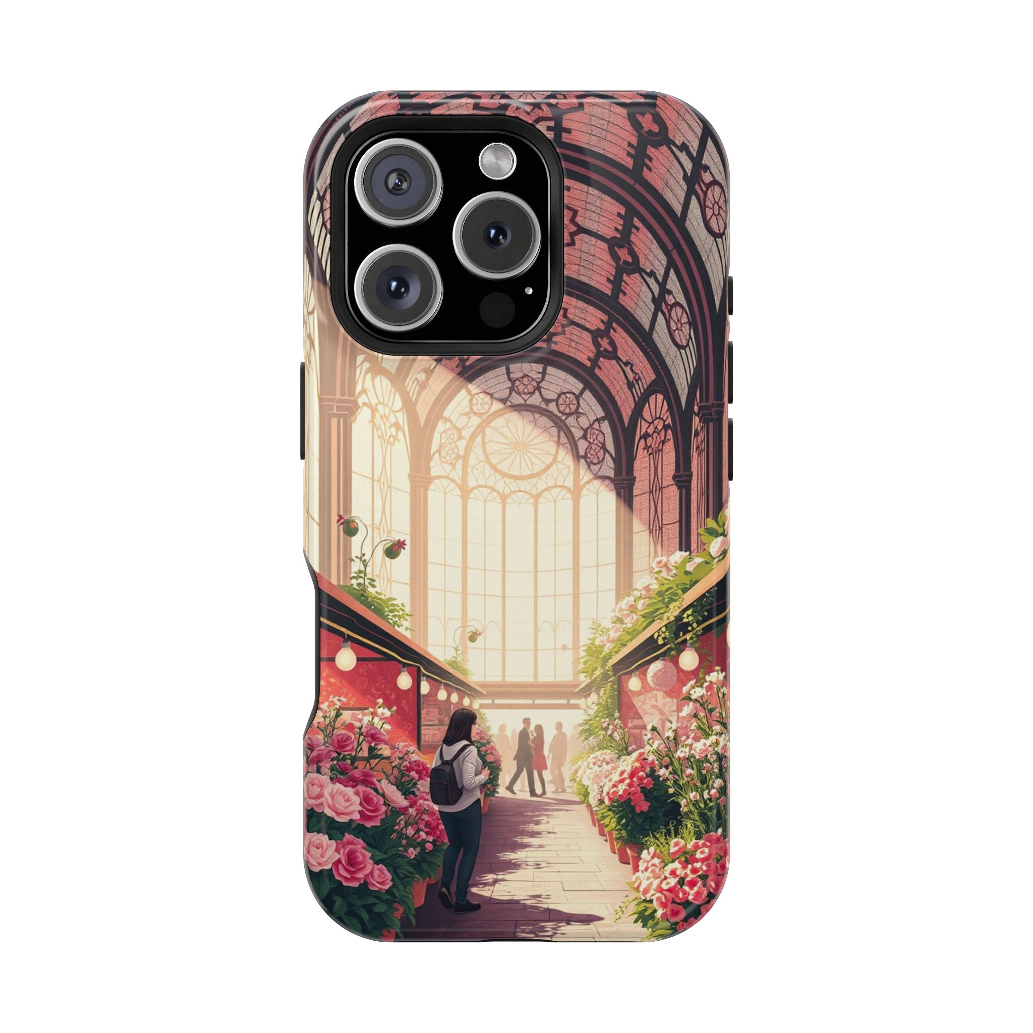 iPhone Flower Market Stained Glass Bold Modern Everyday Snap Case · iPhone Case
