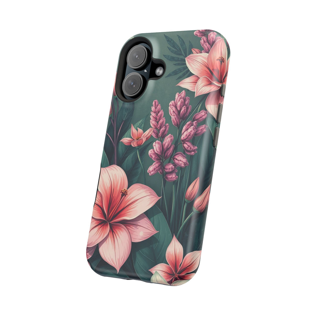 iPhone Mint And Blush Jungle Floral Slim Everyday Designer Case · iPhone Case