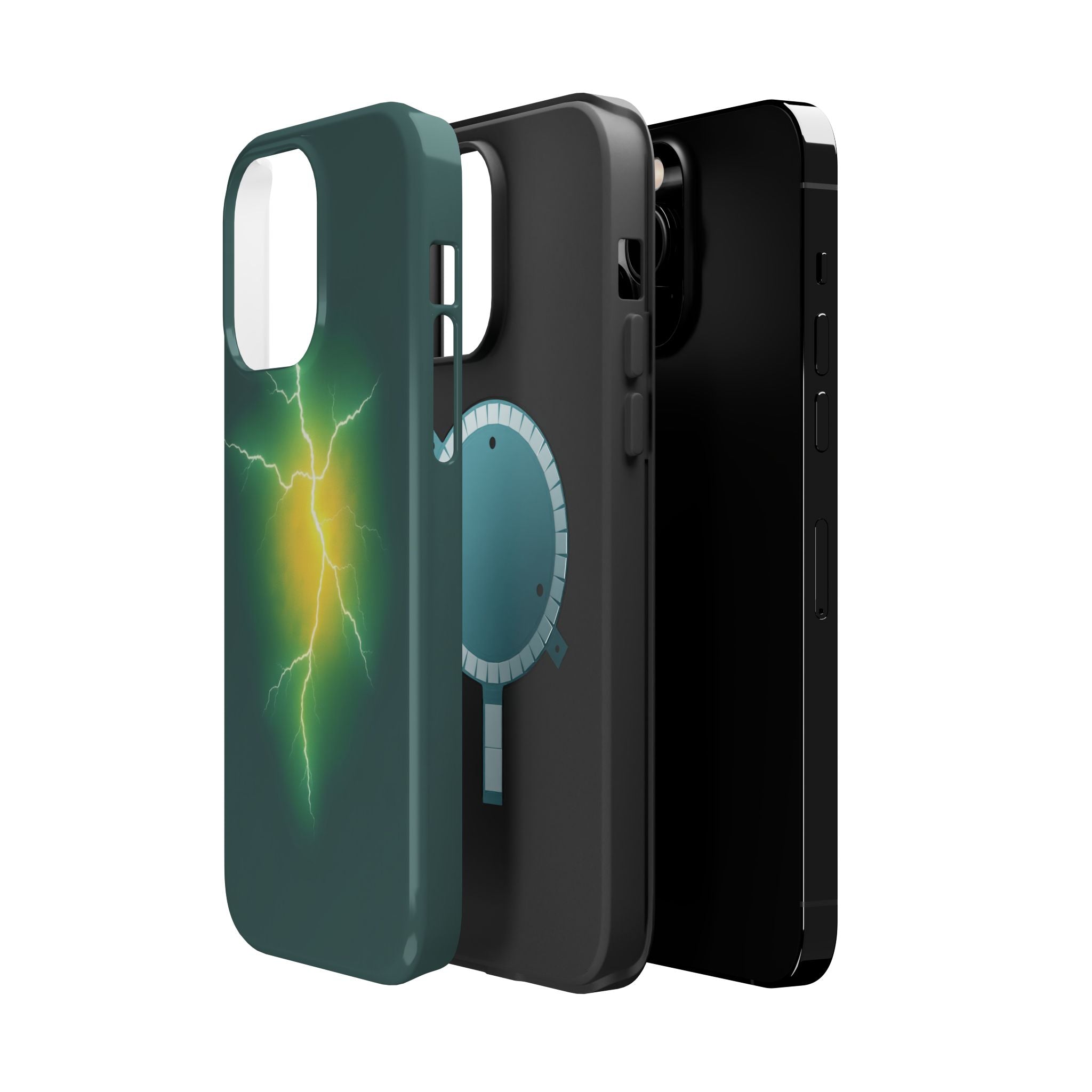 iPhone Emerald Green And Gold Prairie Lightning Soft iPhone Finish · iPhone Case
