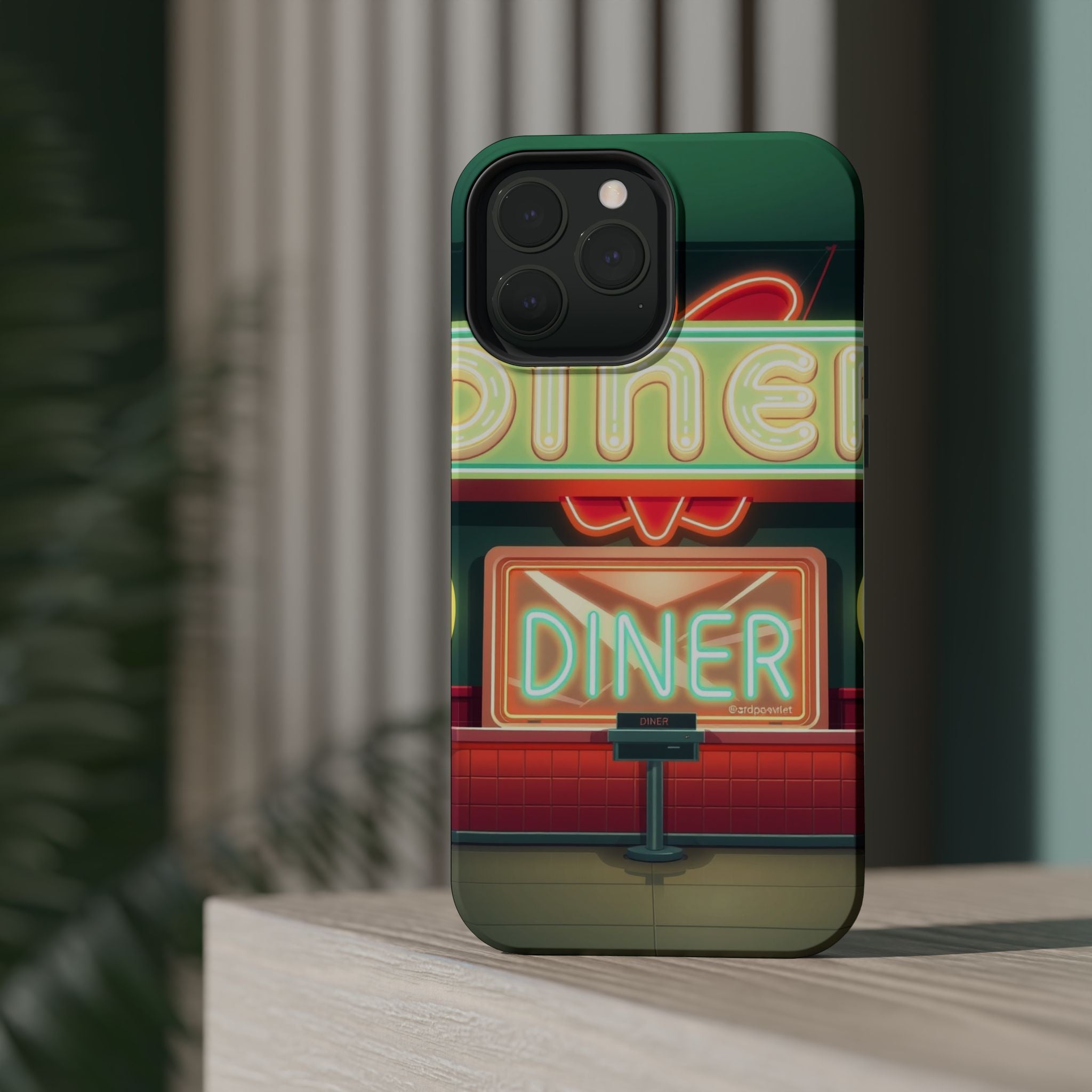 iPhone Neon Diner Sign Mystic Art Bold Modern Everyday Snap Case · iPhone Case