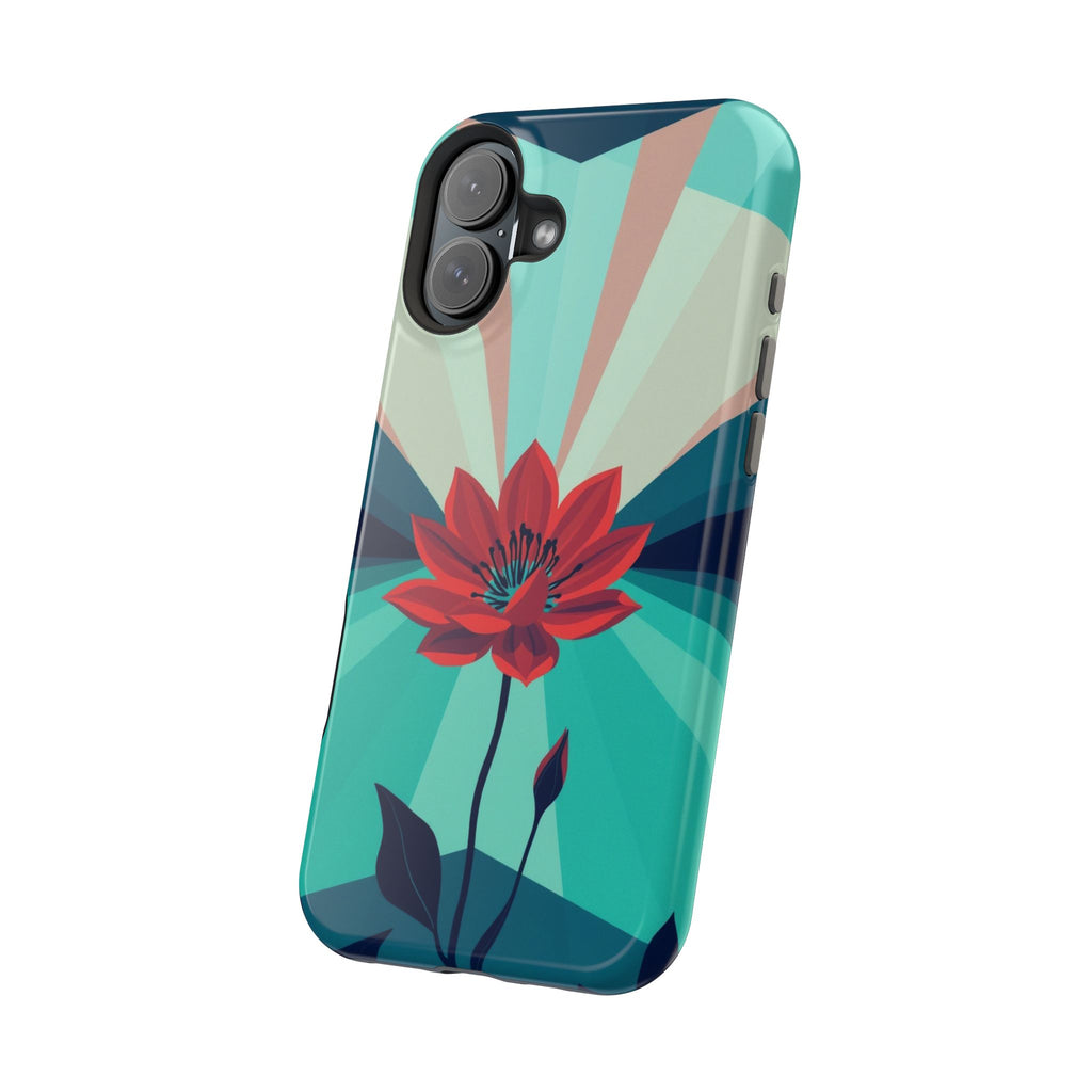 iPhone Teal And Coral Night Bloomer Slim Everyday Designer Case · iPhone Case