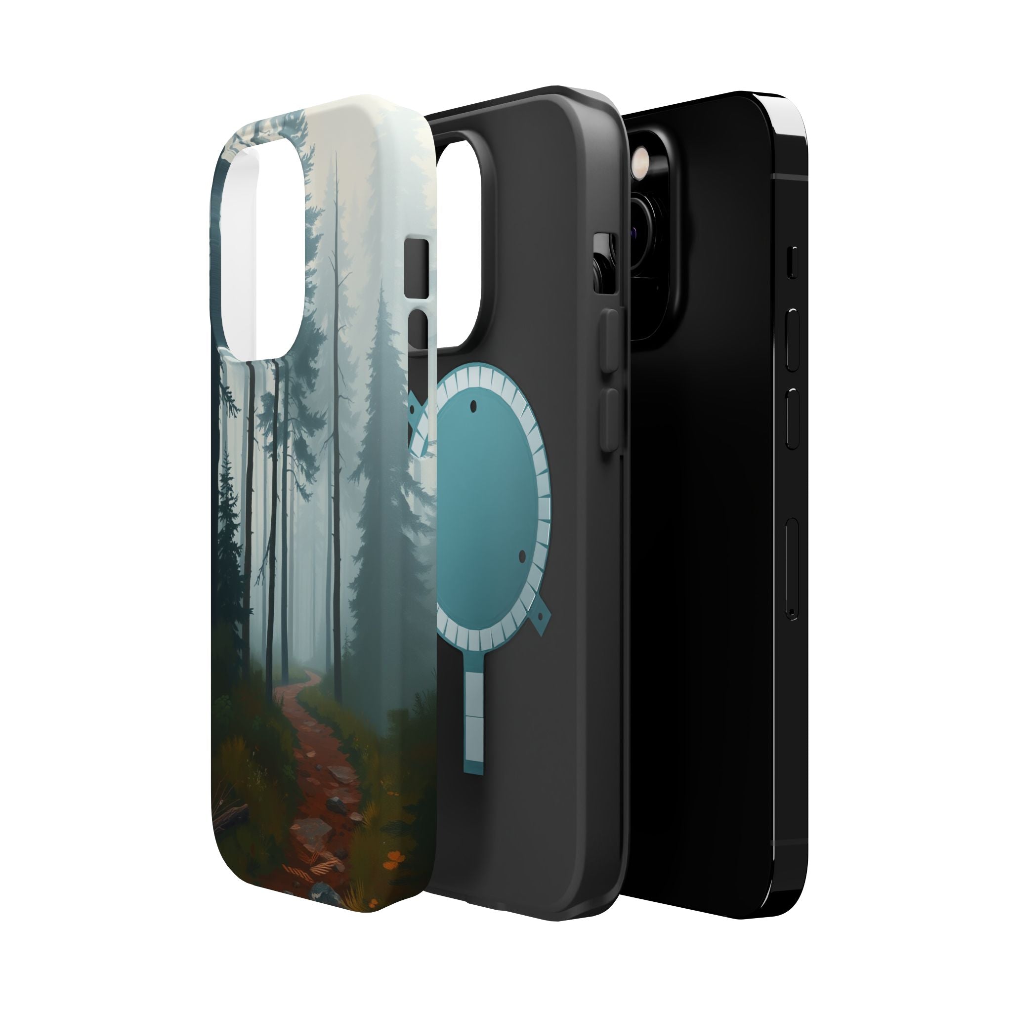 iPhone Serene Misty Forest Path Design Slim Everyday Designer Case · iPhone Case