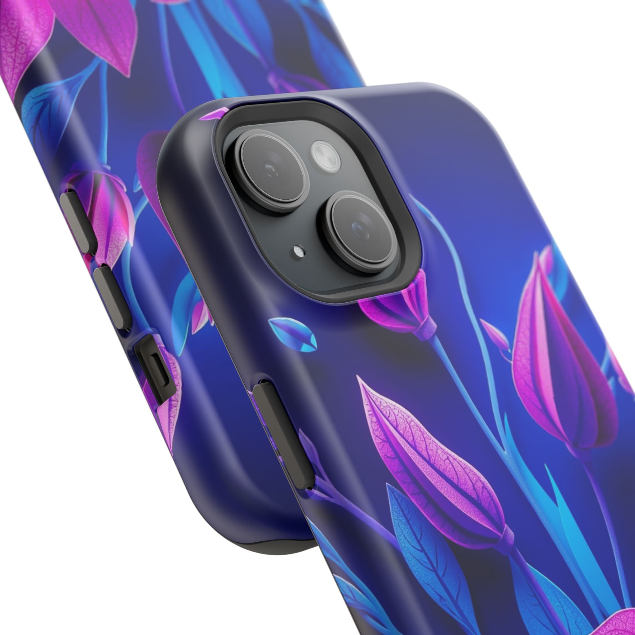 iPhone Neon Floral Paper Cut Art Bold Modern Everyday Snap Case · iPhone Case