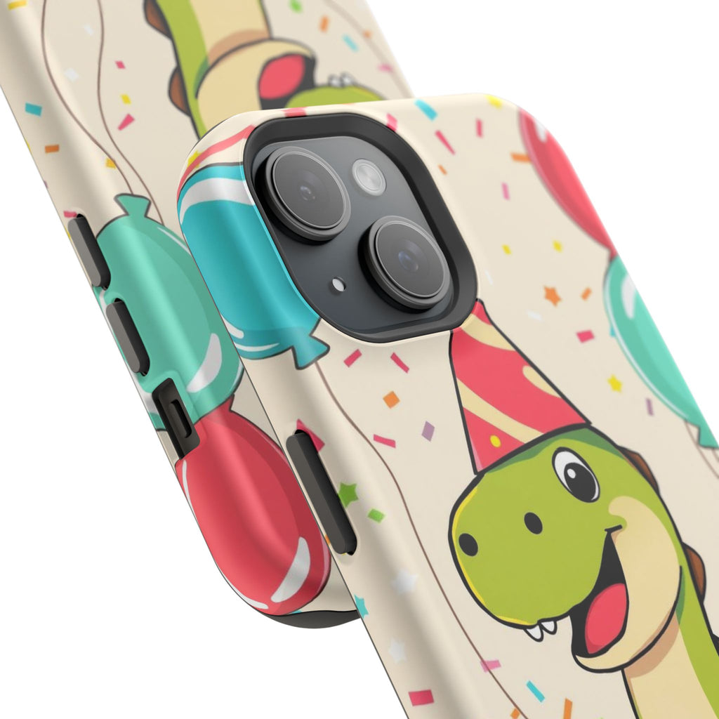 iPhone Dino with Party Hat Kids Fun Phone Case Gift Slim Snap Case · iPhone Case