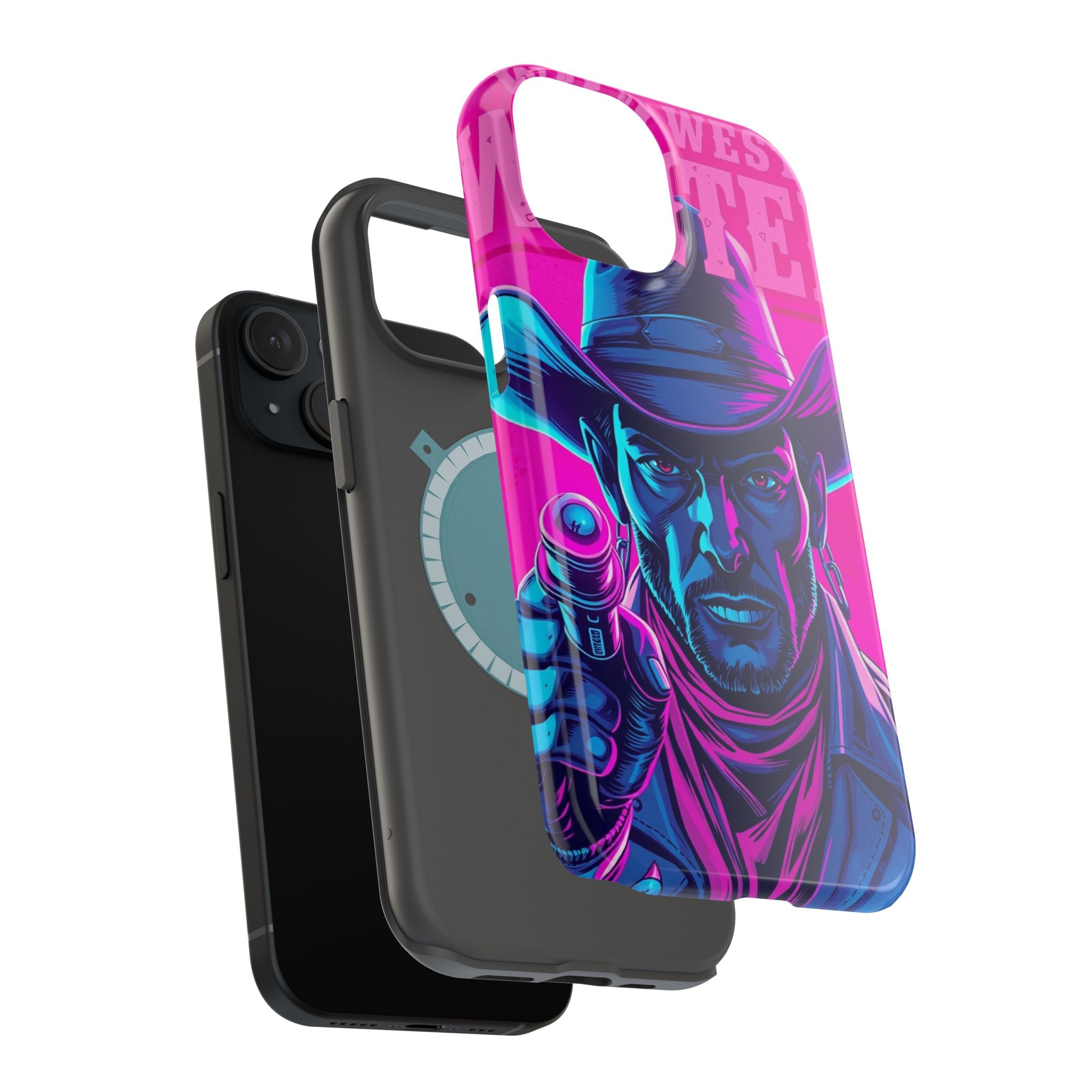 iPhone Wild West Wanted Neon Cyberpunk Slim Everyday Designer Case · iPhone Case