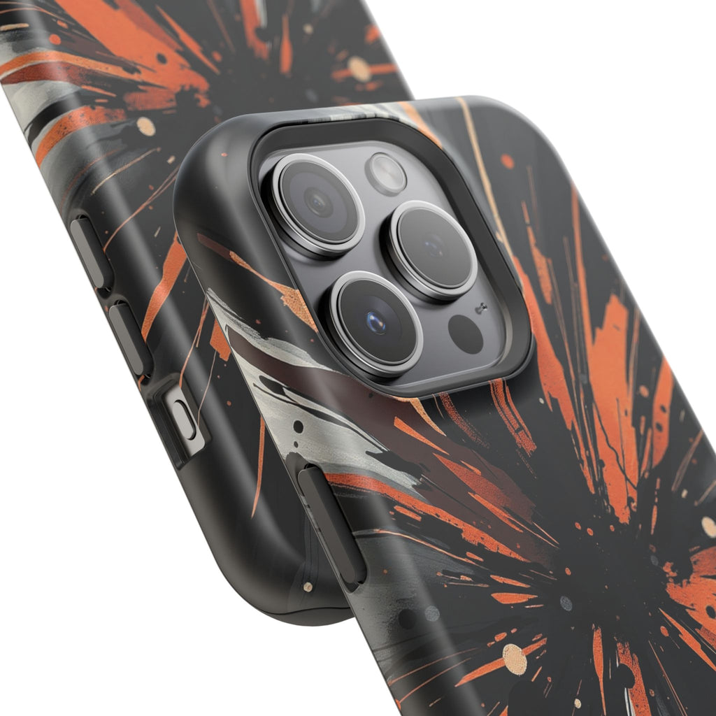 iPhone Charcoal And Copper Abstract Expressionist iPhone Burst Slim · iPhone Cas