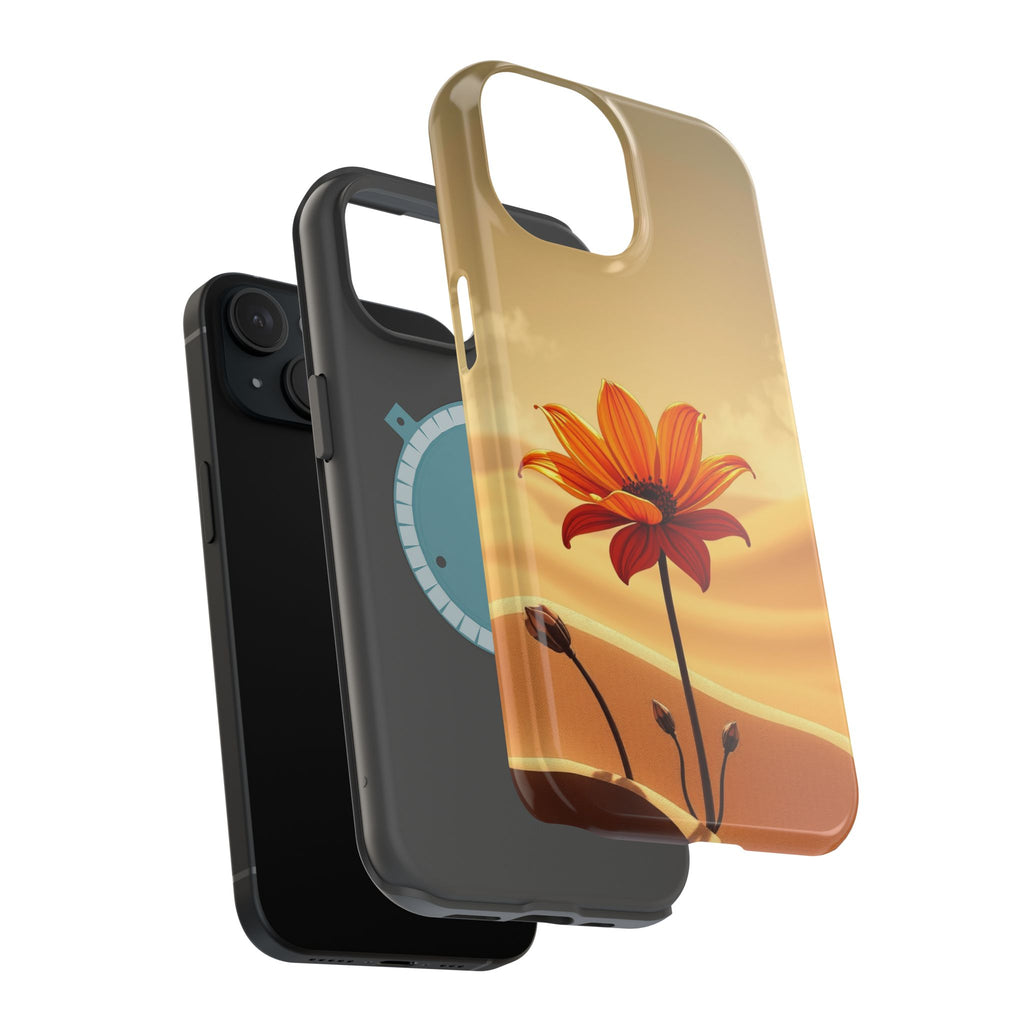 iPhone Neon Floral Dark Gothic Ink Bold Modern Everyday Snap Case · iPhone Case
