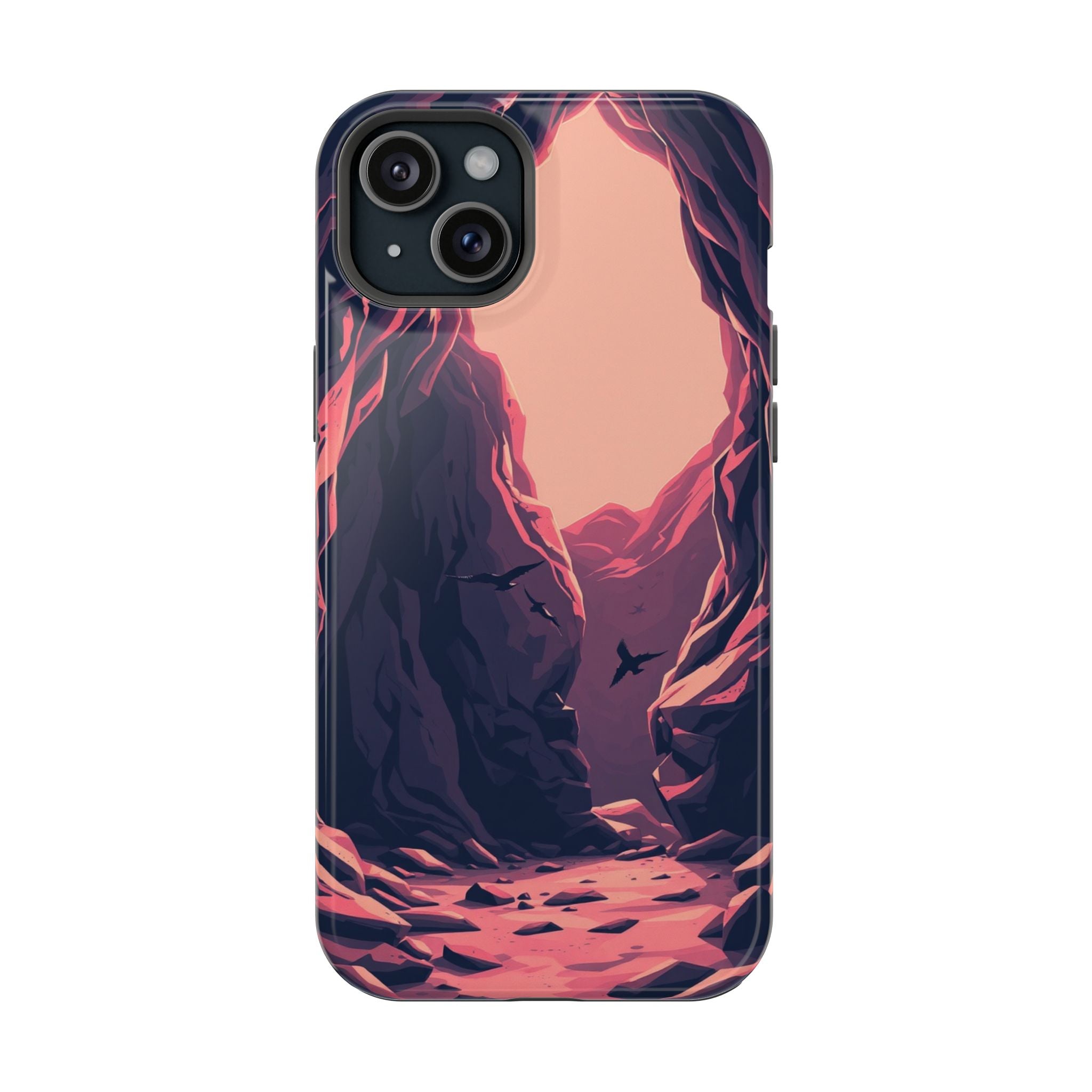 iPhone Rose Pink And Cream Dark Crystal Cave Slim Everyday Designer Case · iPhon