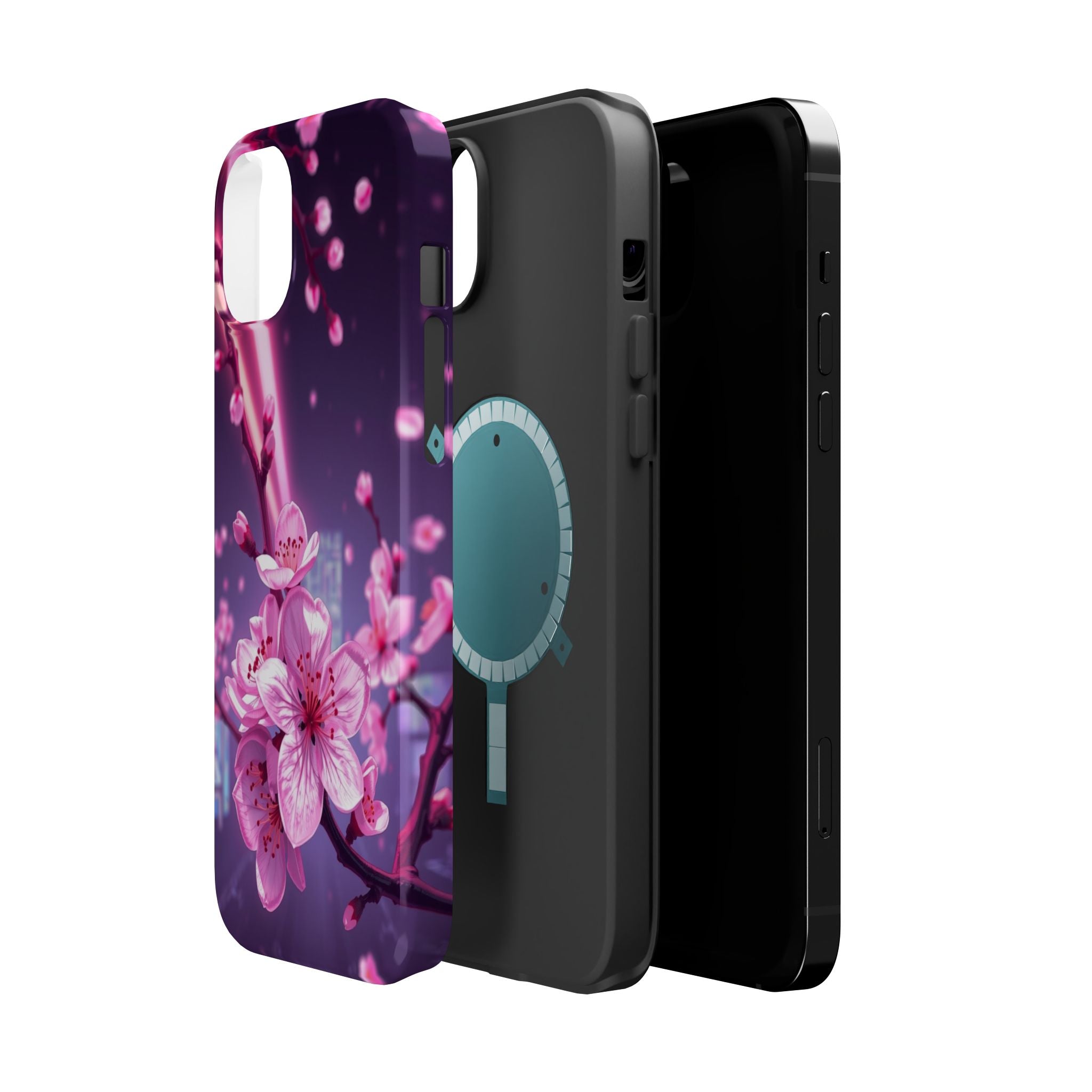 iPhone Cherry Blossom Electric Art Bold Modern Everyday Snap Case · iPhone Case