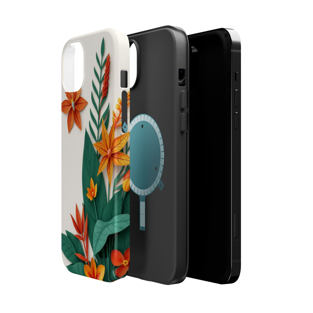 iPhone Jungle Floral Paper Cut Art Bold Modern Everyday Snap Case · iPhone Case