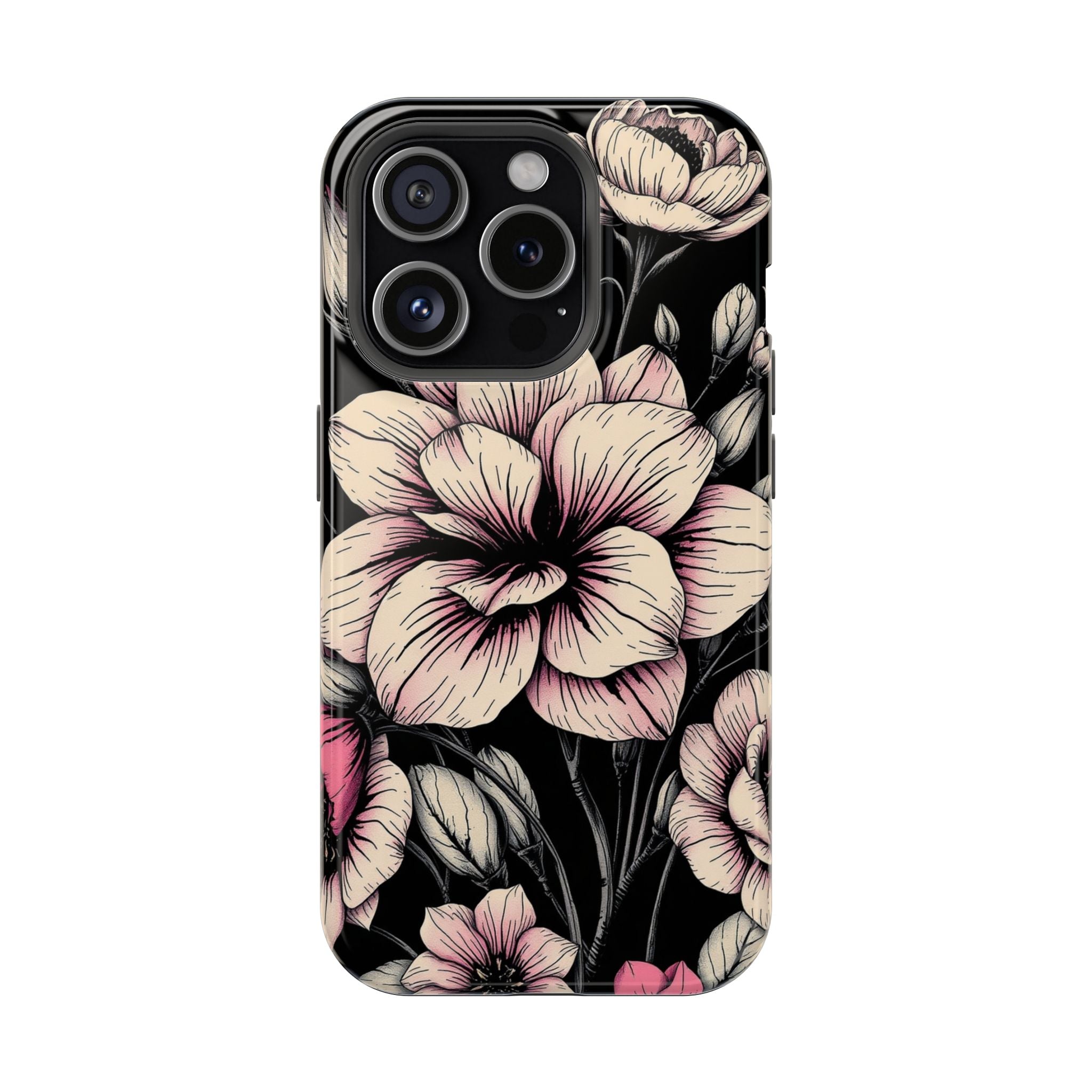 iPhone Floral Dark Academia Gothic Ink Slim Everyday Designer Case · iPhone Case