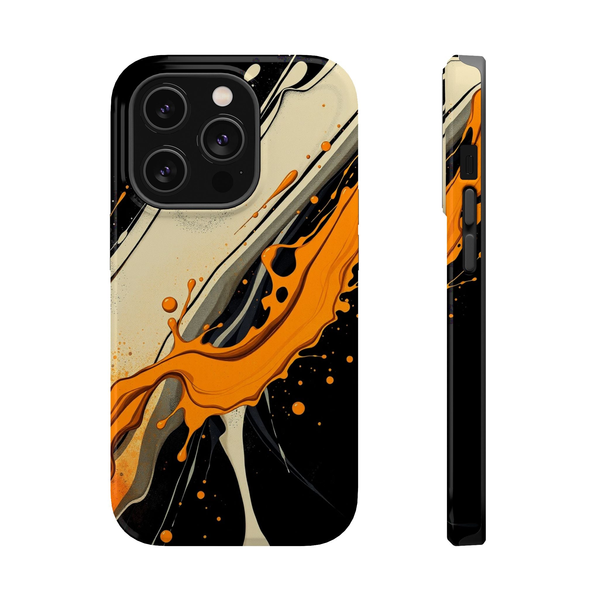 iPhone Mustard And Rust Paint Splash Slim Everyday Designer Case · iPhone Case