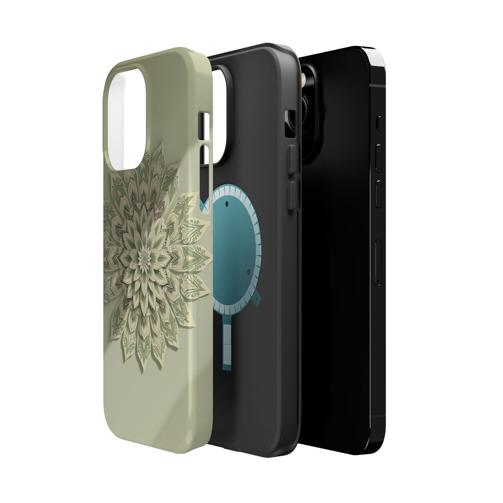 iPhone Sage And Ivory Floral Mandala Slim Everyday Designer Case · iPhone Case