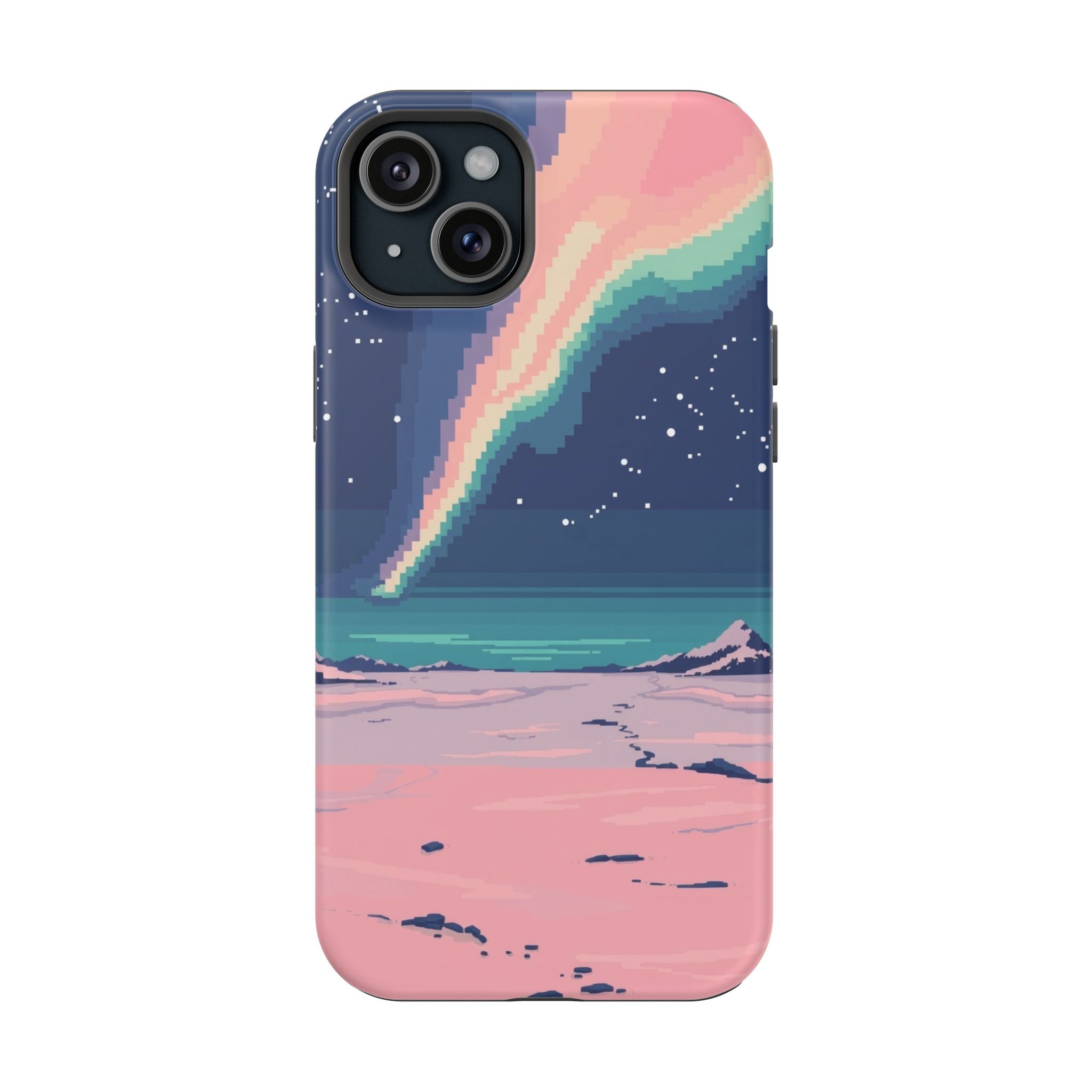 iPhone Mint And Blush Northern Lights Slim Everyday Designer Case · iPhone Case