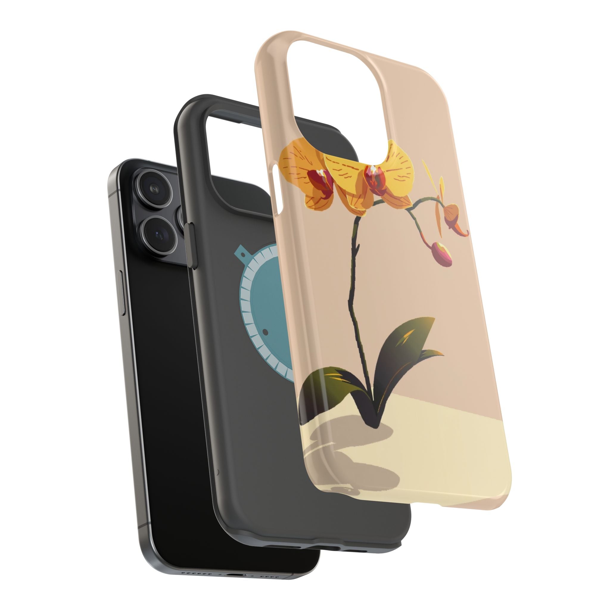 iPhone Orchid Study Pixel Art -Bit Bold Modern Everyday Snap Case · iPhone Case